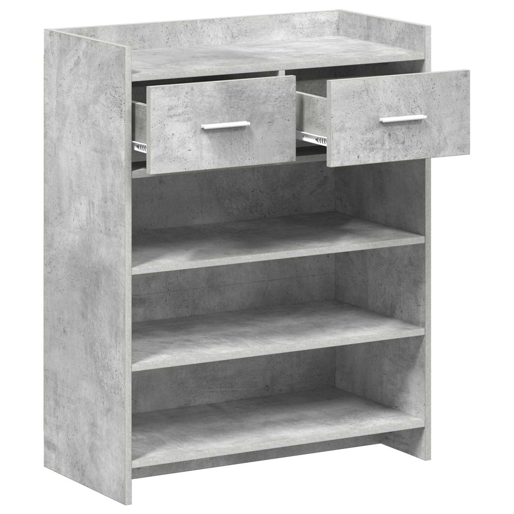 vidaXL Szafka na buty z szufladą Betonowy szary 73,5 x 36 x 92 cm