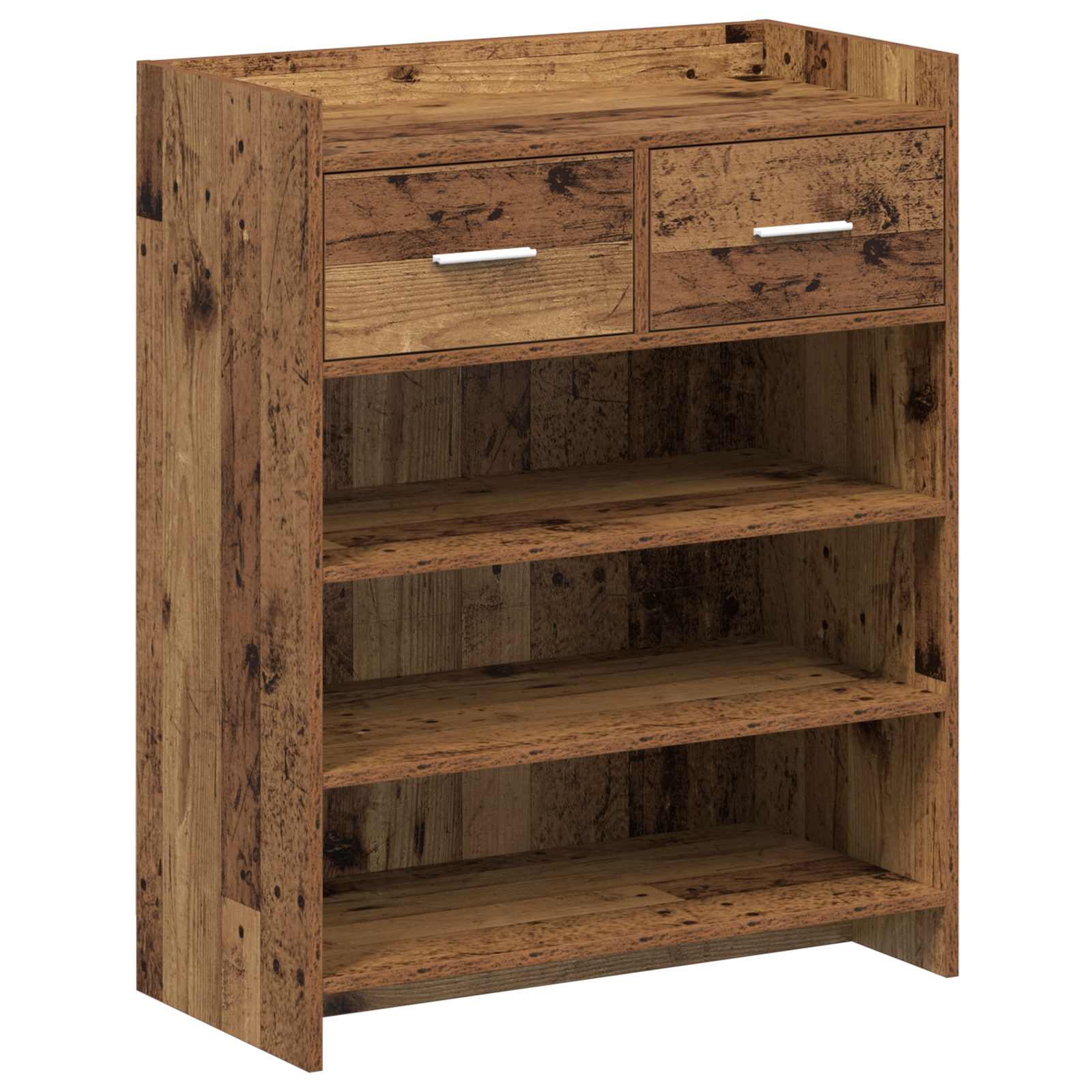 vidaXL Szafka na buty z szufladą Stare drewno 73,5 x 36 x 92 cm