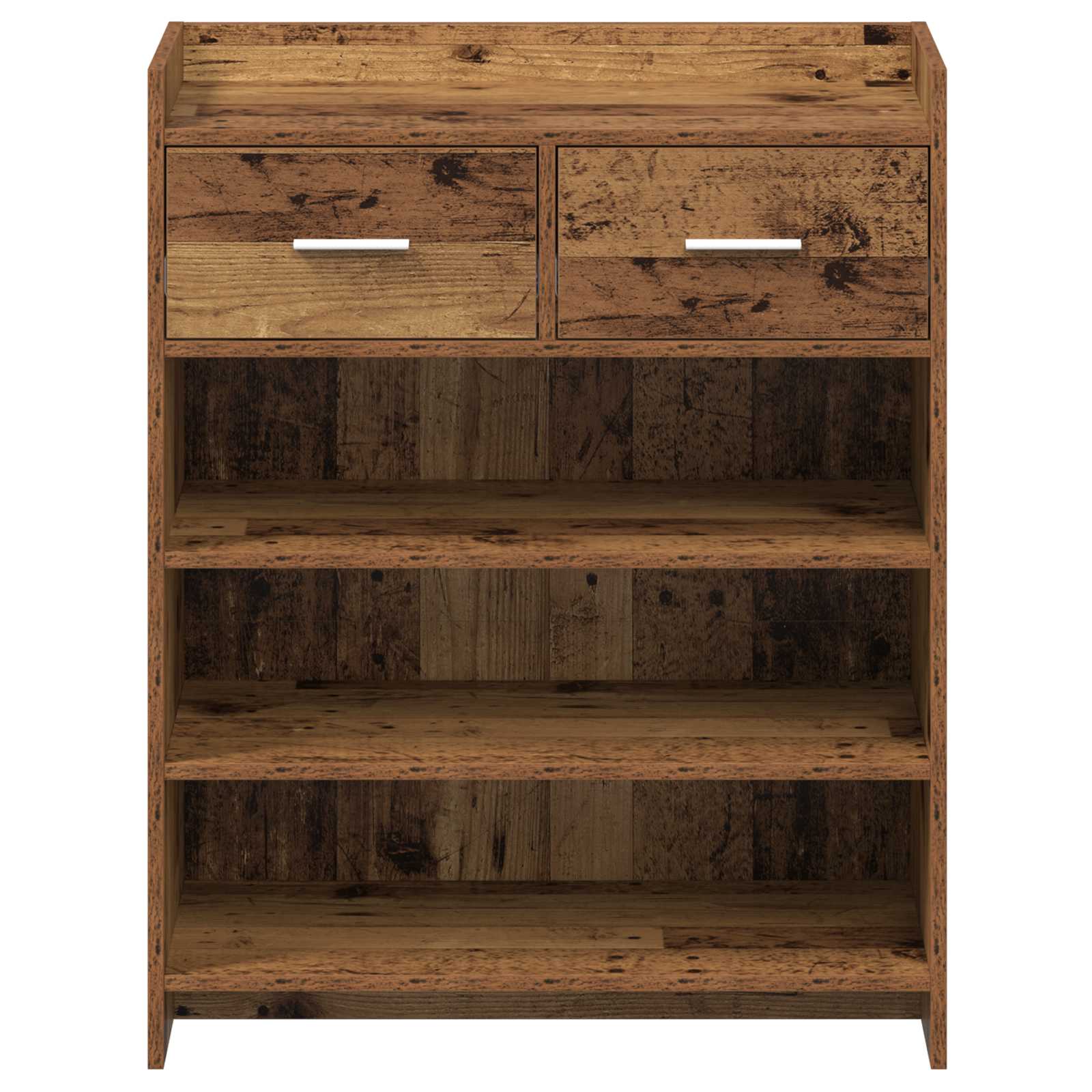 vidaXL Szafka na buty z szufladą Stare drewno 73,5 x 36 x 92 cm