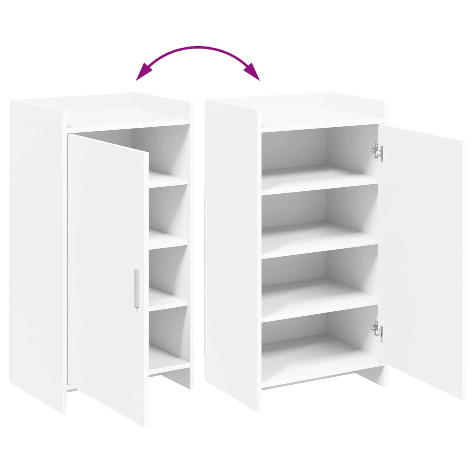 vidaXL Szafka na buty Biały 48 x 36 x 92 cm Drewno inżynieryjne