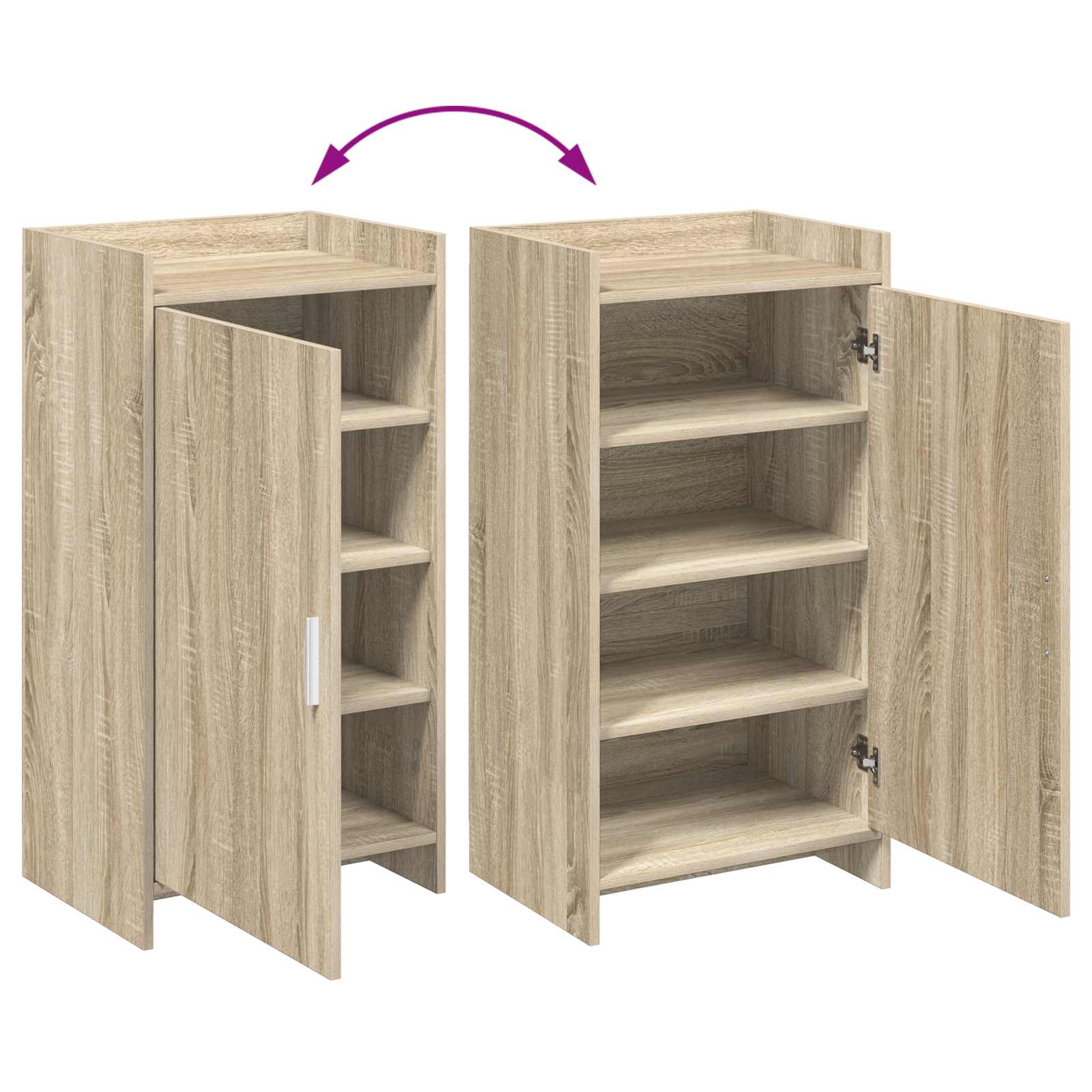 vidaXL Szafka na buty dąb Sonoma 48 x 36 x 92 cm Drewno inżynieryjne