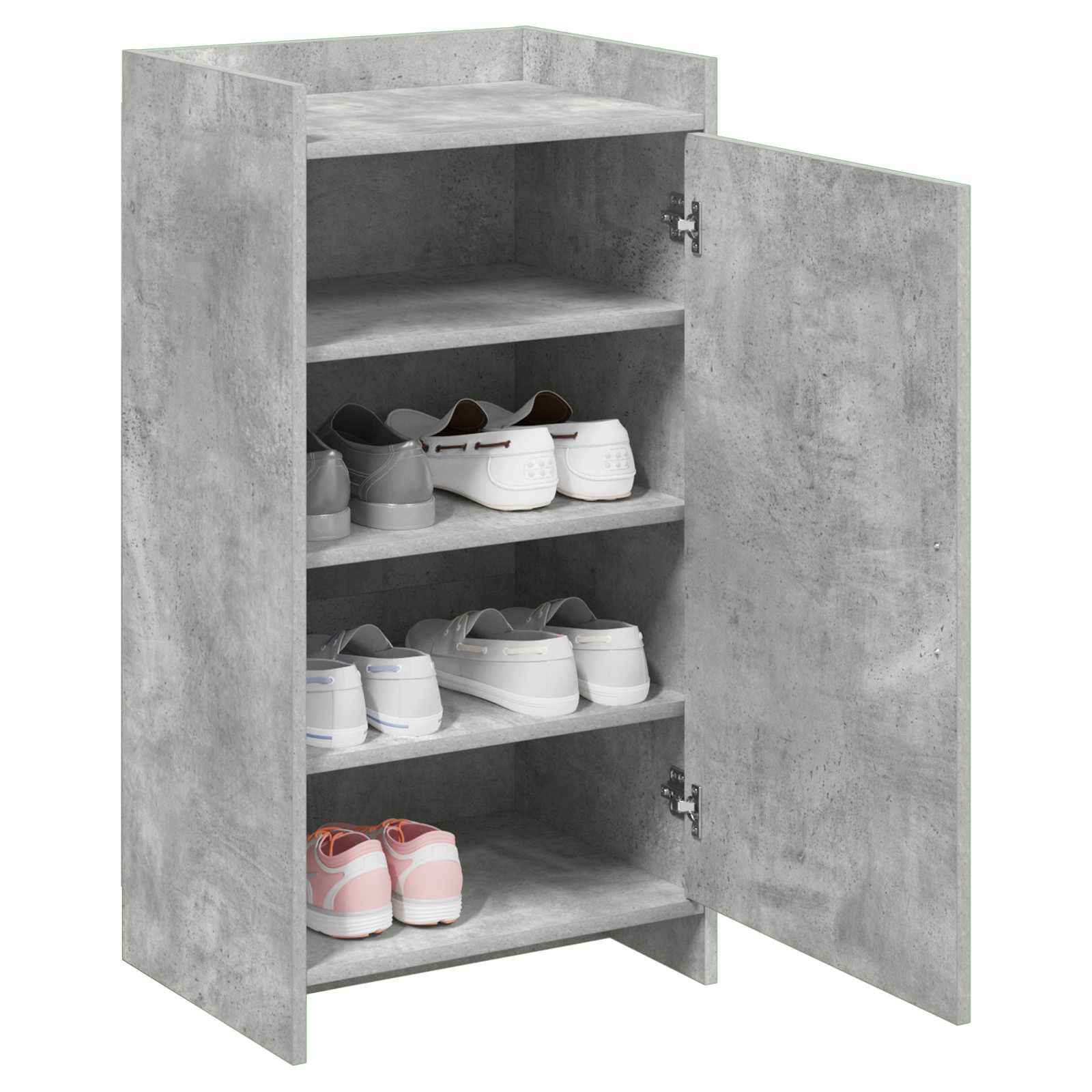 vidaXL Szafka na buty z przechowywaniem Betonowy szary 48 x 36 x 92 cm