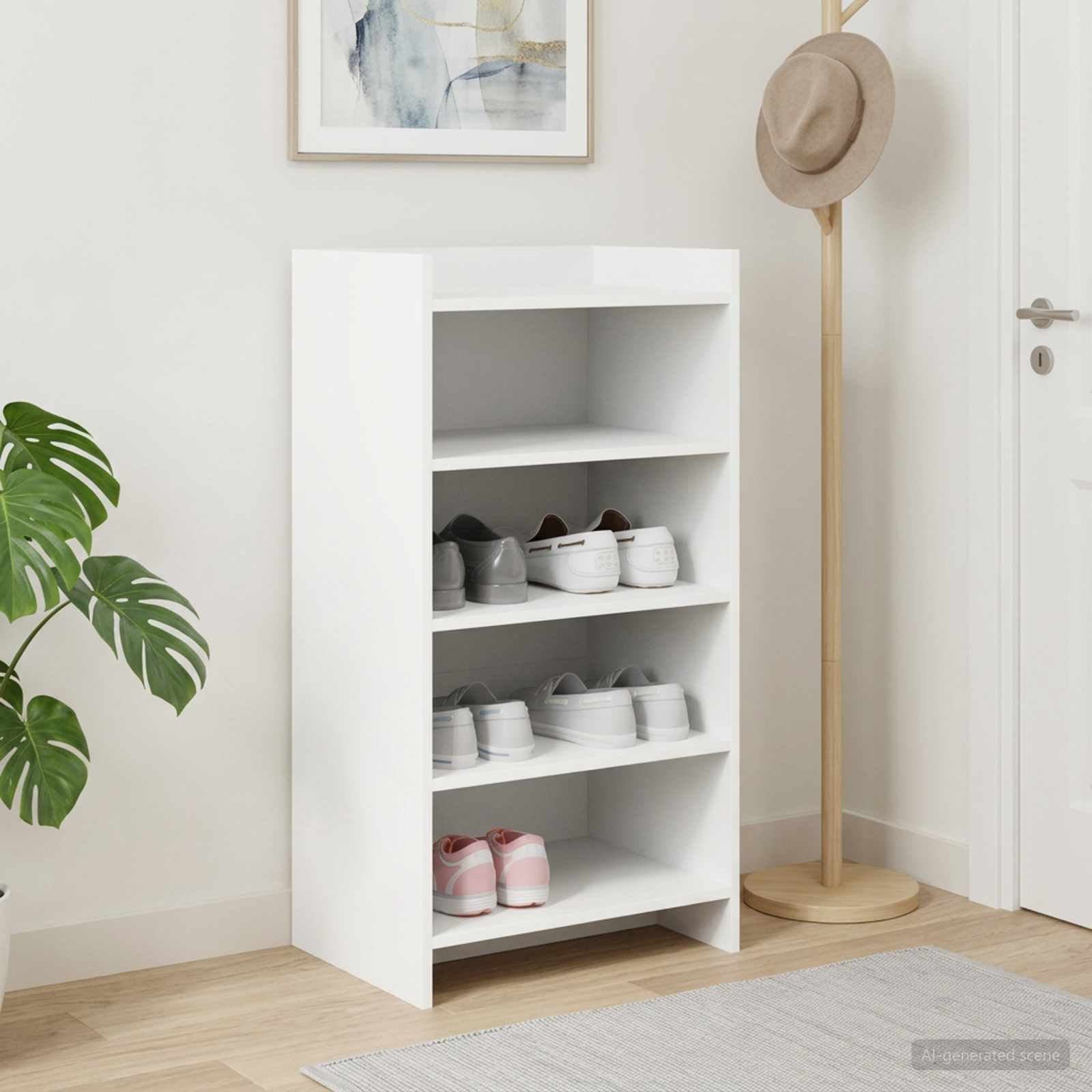 vidaXL Szafka na buty Biały 48 x 36 x 92 cm Drewno inżynieryjne
