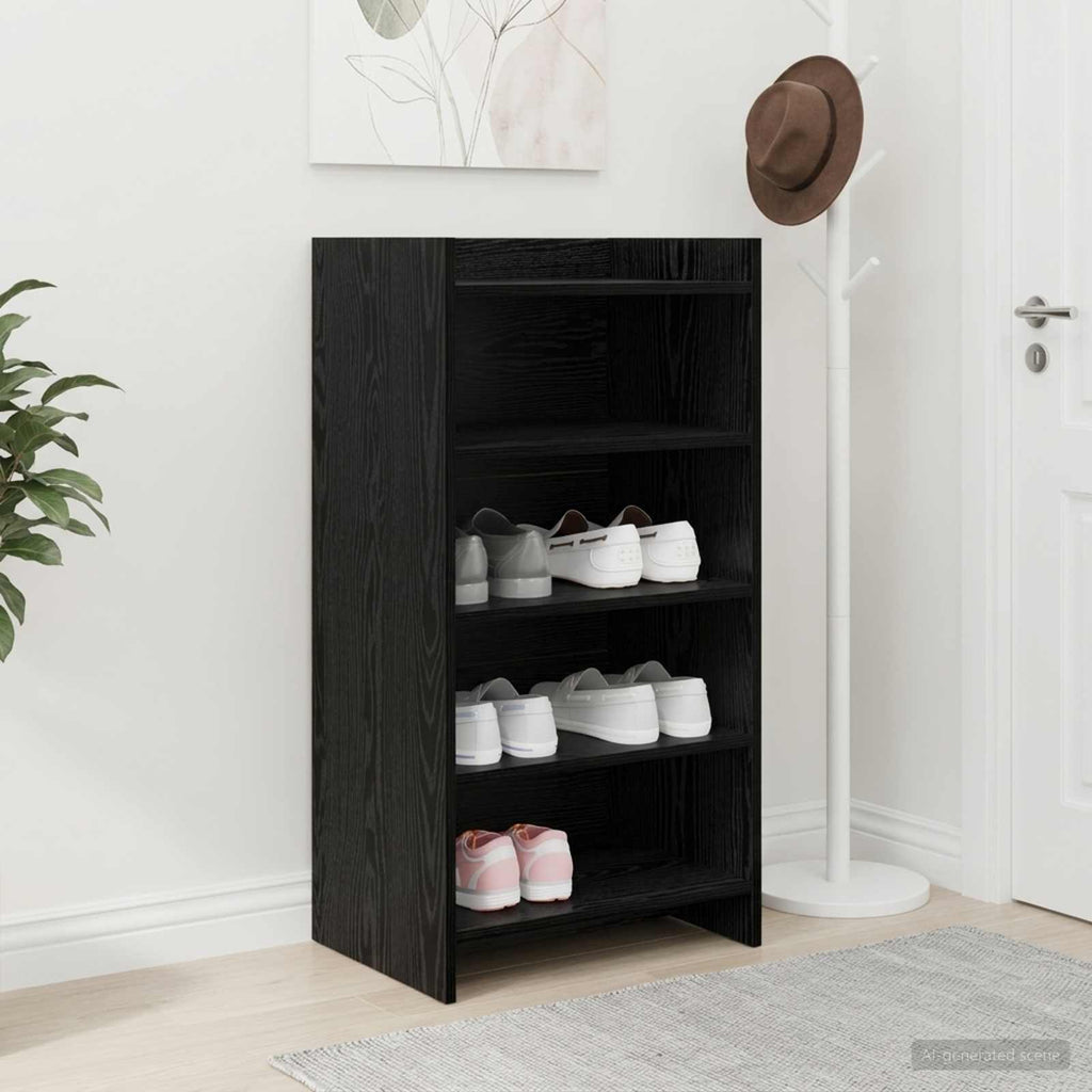 vidaXL Szafka na buty Czarny dąb 48 x 36 x 92 cm Drewno inżynieryjne