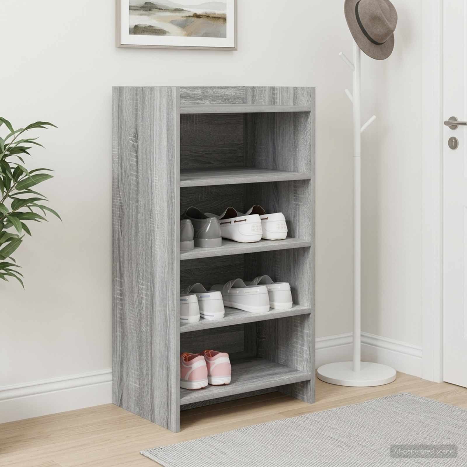 vidaXL Szafka na buty Szary Sonoma 48 x 36 x 92 cm Drewno inżynieryjne
