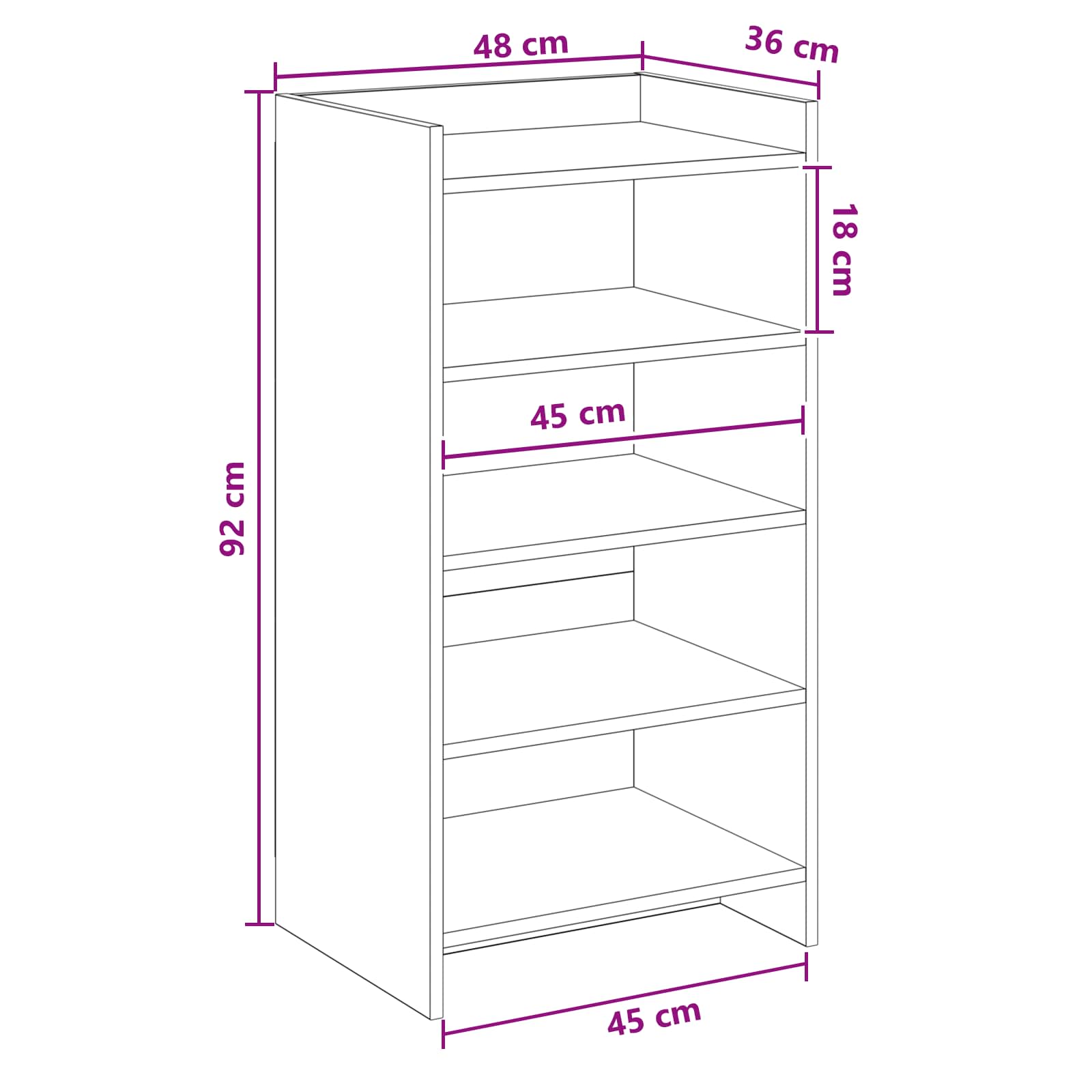 vidaXL Szafka na buty Stare drewno 48 x 36 x 92 cm Drewno inżynieryjne