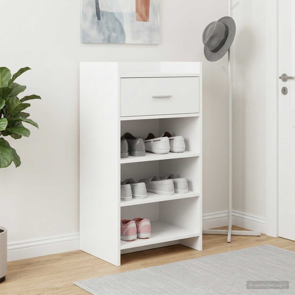 vidaXL Szafka na buty Biały 48 x 36 x 92 cm Drewno inżynieryjne