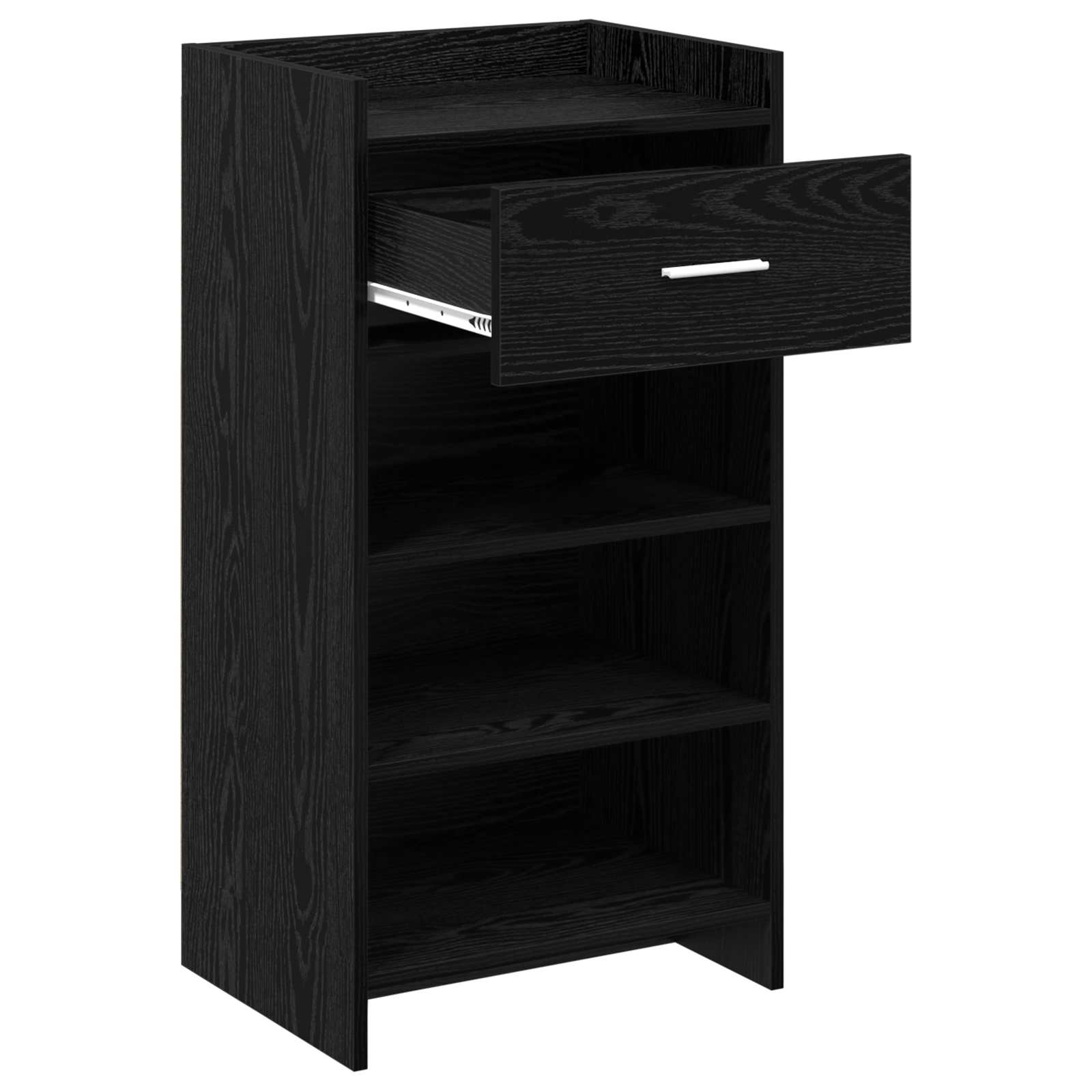 vidaXL Szafka na buty Czarny dąb 48 x 36 x 92 cm Drewno inżynieryjne