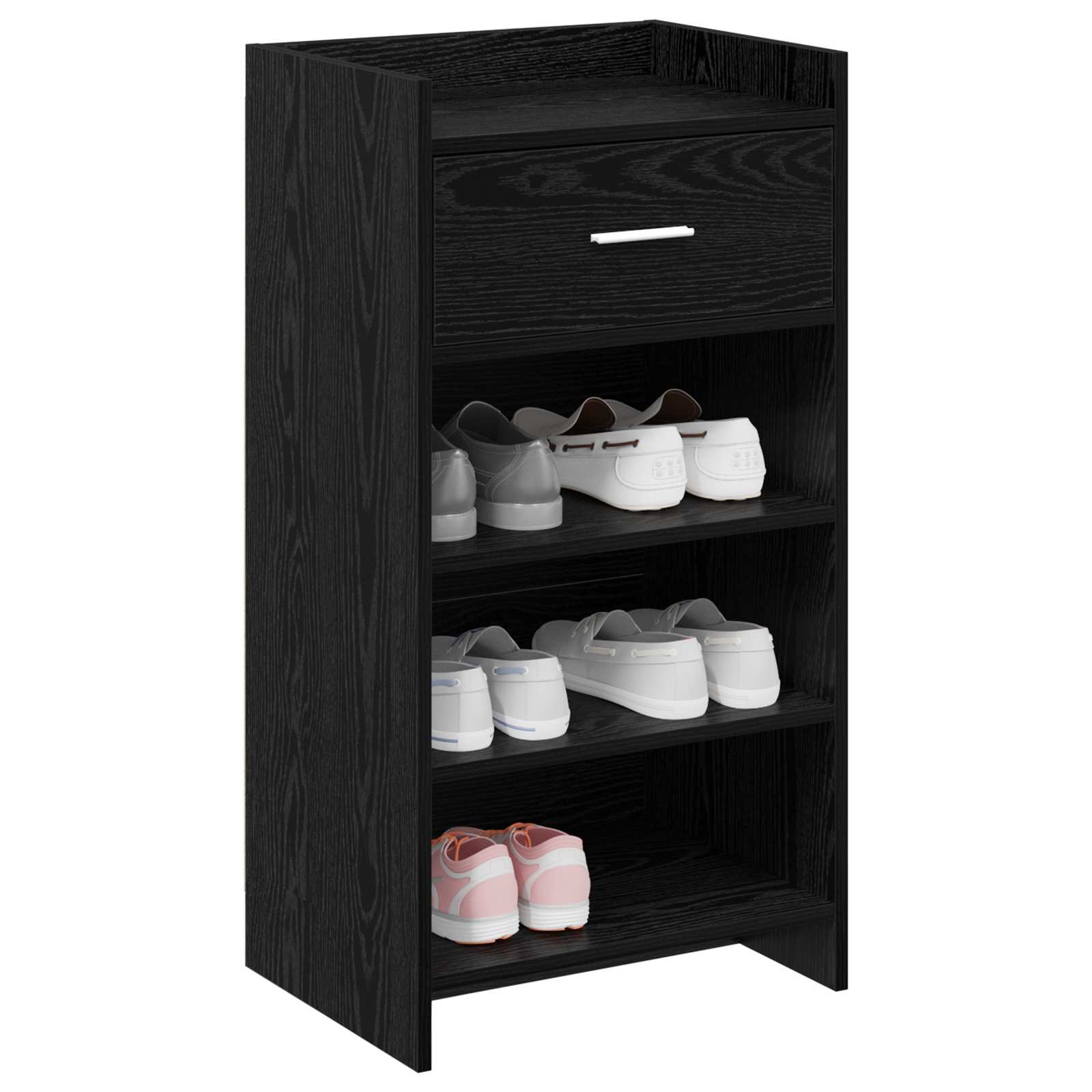 vidaXL Szafka na buty Czarny dąb 48 x 36 x 92 cm Drewno inżynieryjne