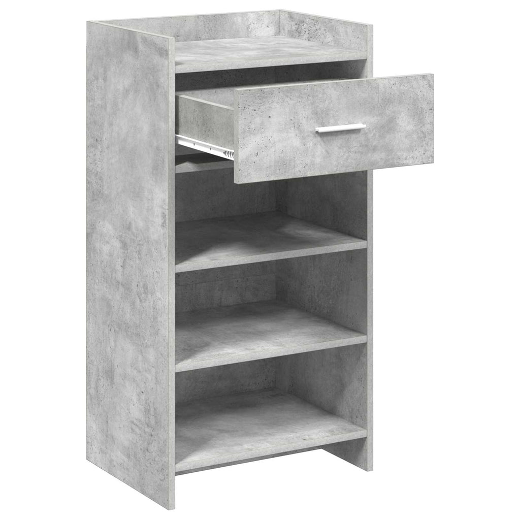 vidaXL Szafka na buty z szufladą Betonowy szary 48 x 36 x 92 cm