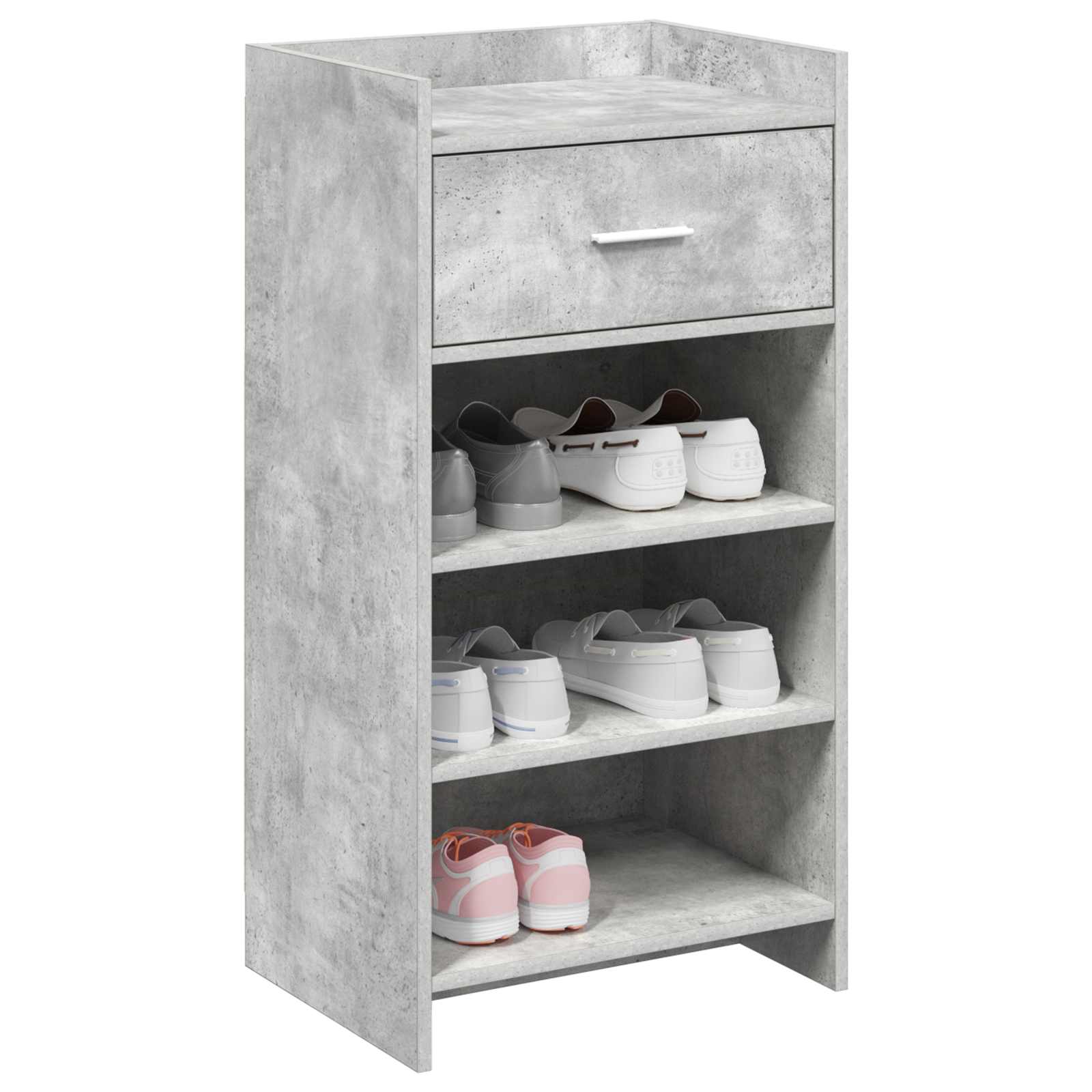 vidaXL Szafka na buty z szufladą Betonowy szary 48 x 36 x 92 cm