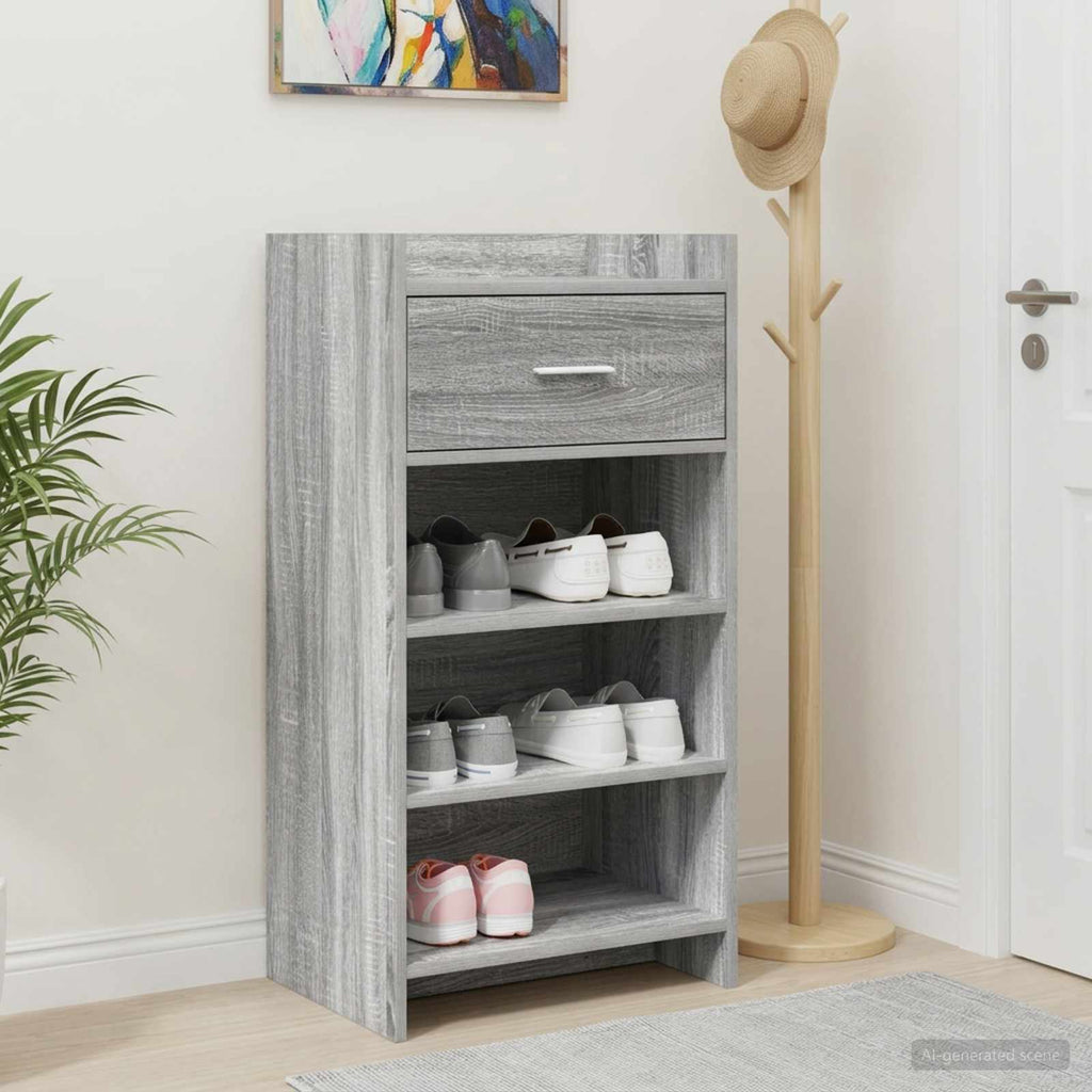 vidaXL Szafka na buty Szary Sonoma 48 x 36 x 92 cm Drewno inżynieryjne
