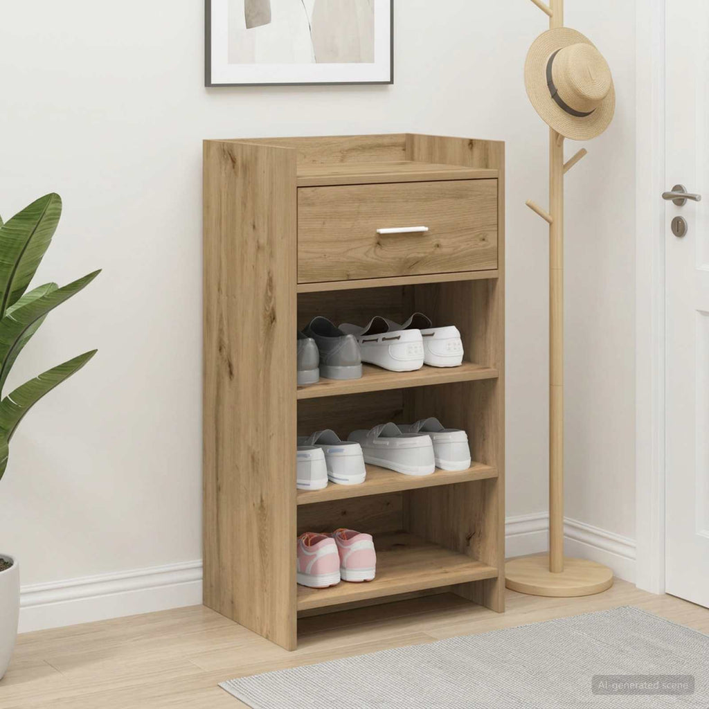 vidaXL Szafka na buty 48 x 36 x 92 cm Drewno inżynieryjne Dąb artisan