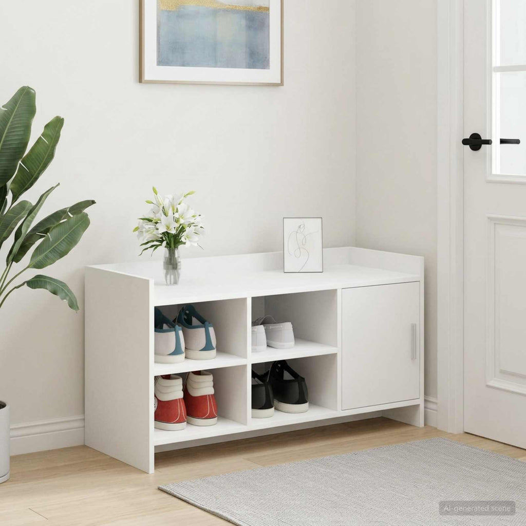 vidaXL Szafka na buty Biały 100 x 39,5 x 51 cm Drewno inżynieryjne