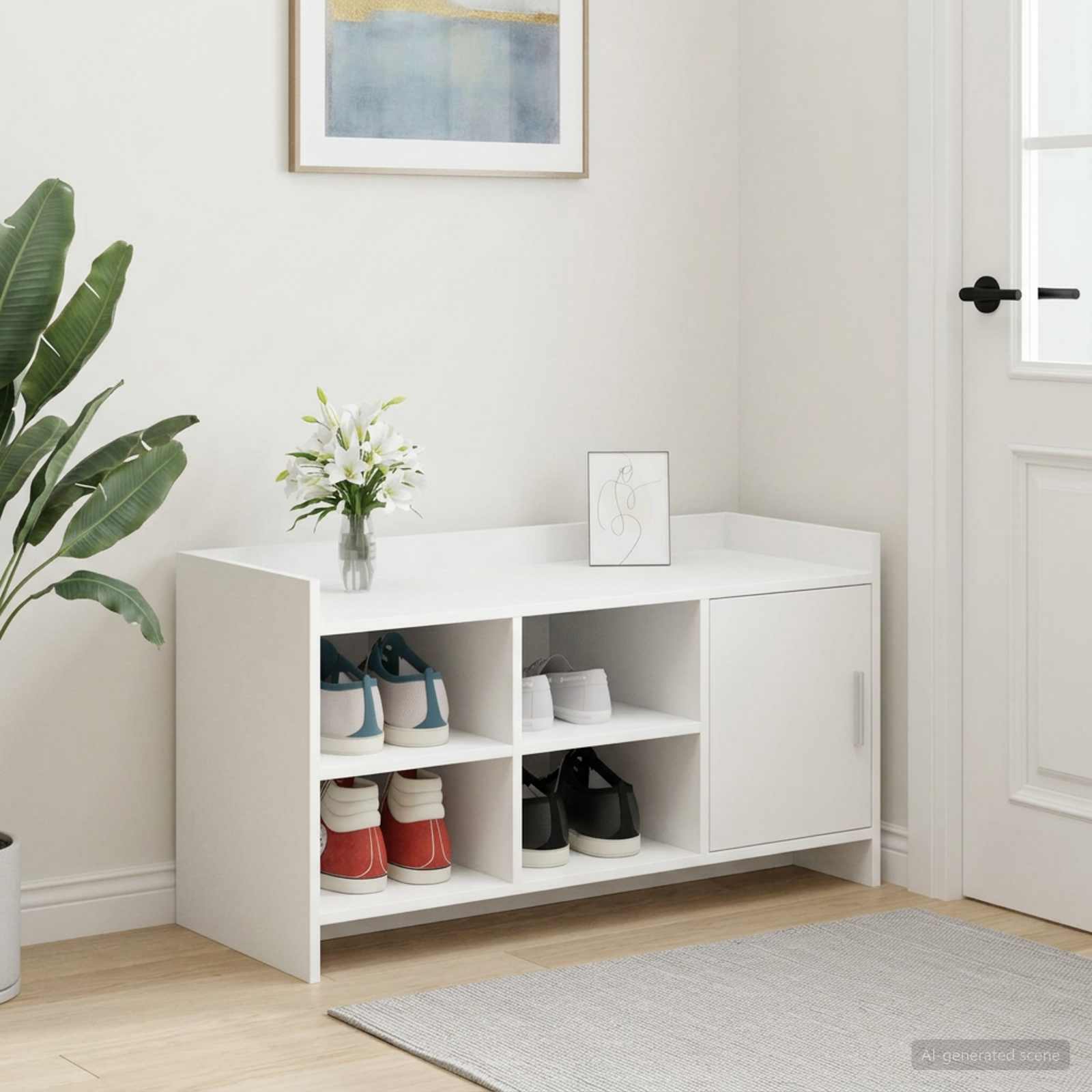 vidaXL Szafka na buty Biały 100 x 39,5 x 51 cm Drewno inżynieryjne