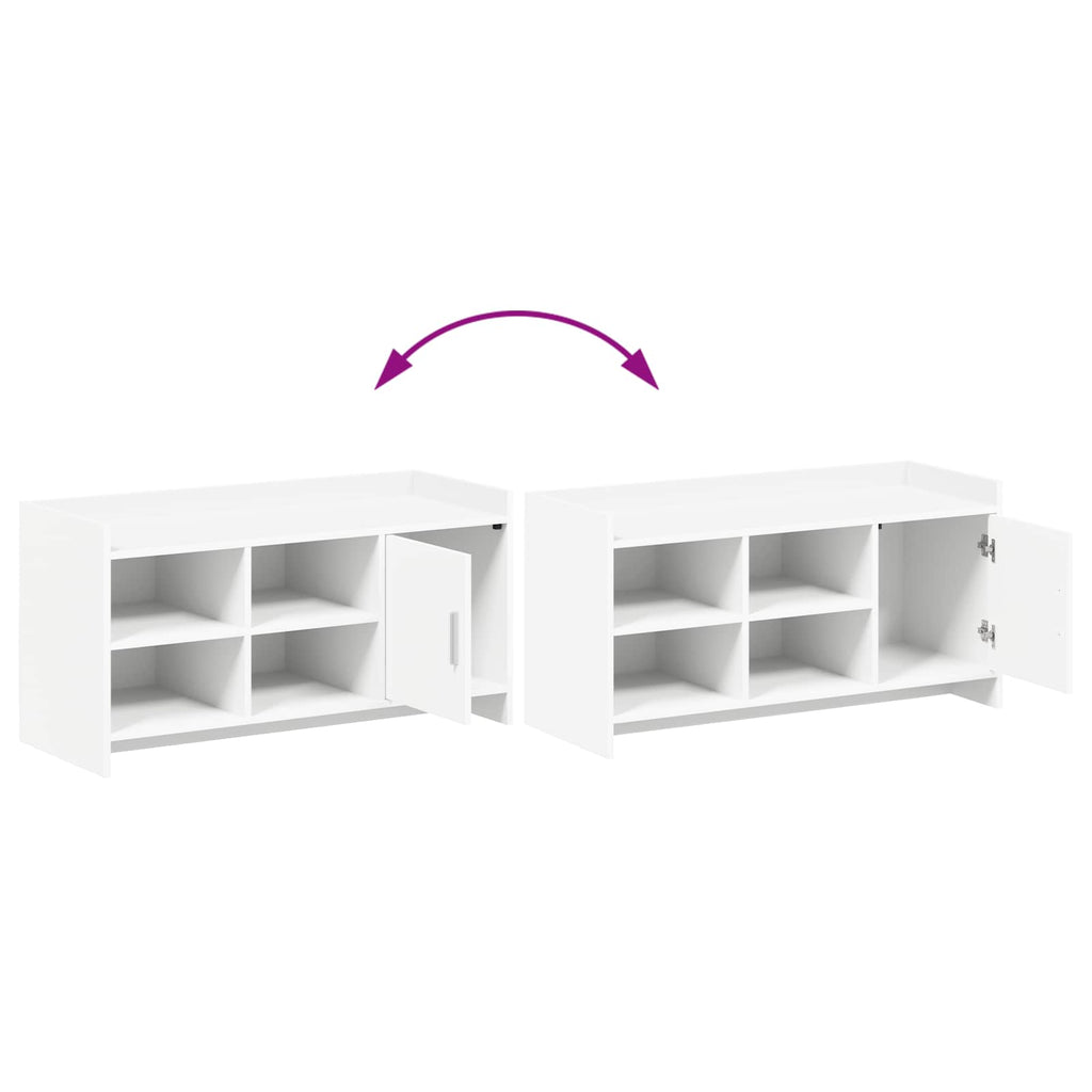 vidaXL Szafka na buty Biały 100 x 39,5 x 51 cm Drewno inżynieryjne