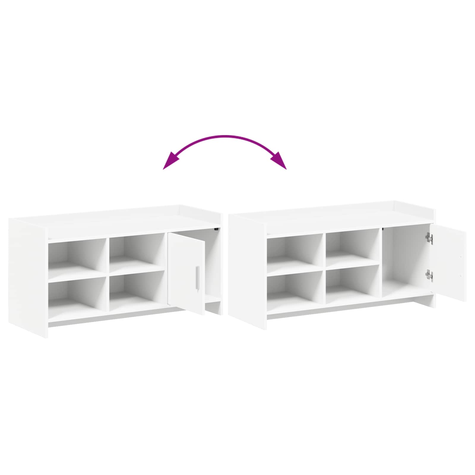 vidaXL Szafka na buty Biały 100 x 39,5 x 51 cm Drewno inżynieryjne