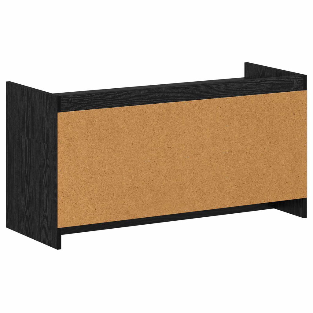 vidaXL Szafka na buty z przechowywaniem Czarny dąb 100 x 39,5 x 51 cm