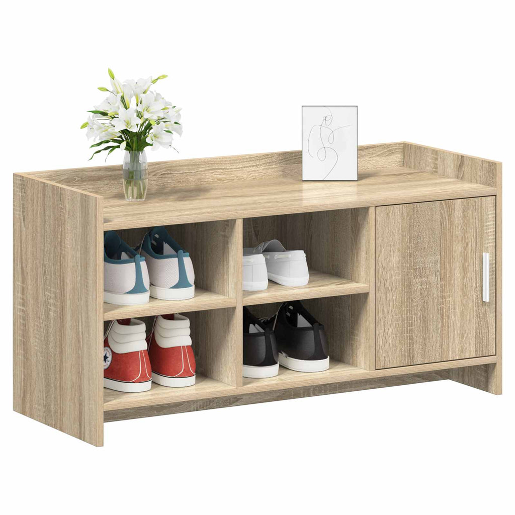 vidaXL Szafka na buty z przechowywaniem dąb Sonoma 100 x 39,5 x 51 cm