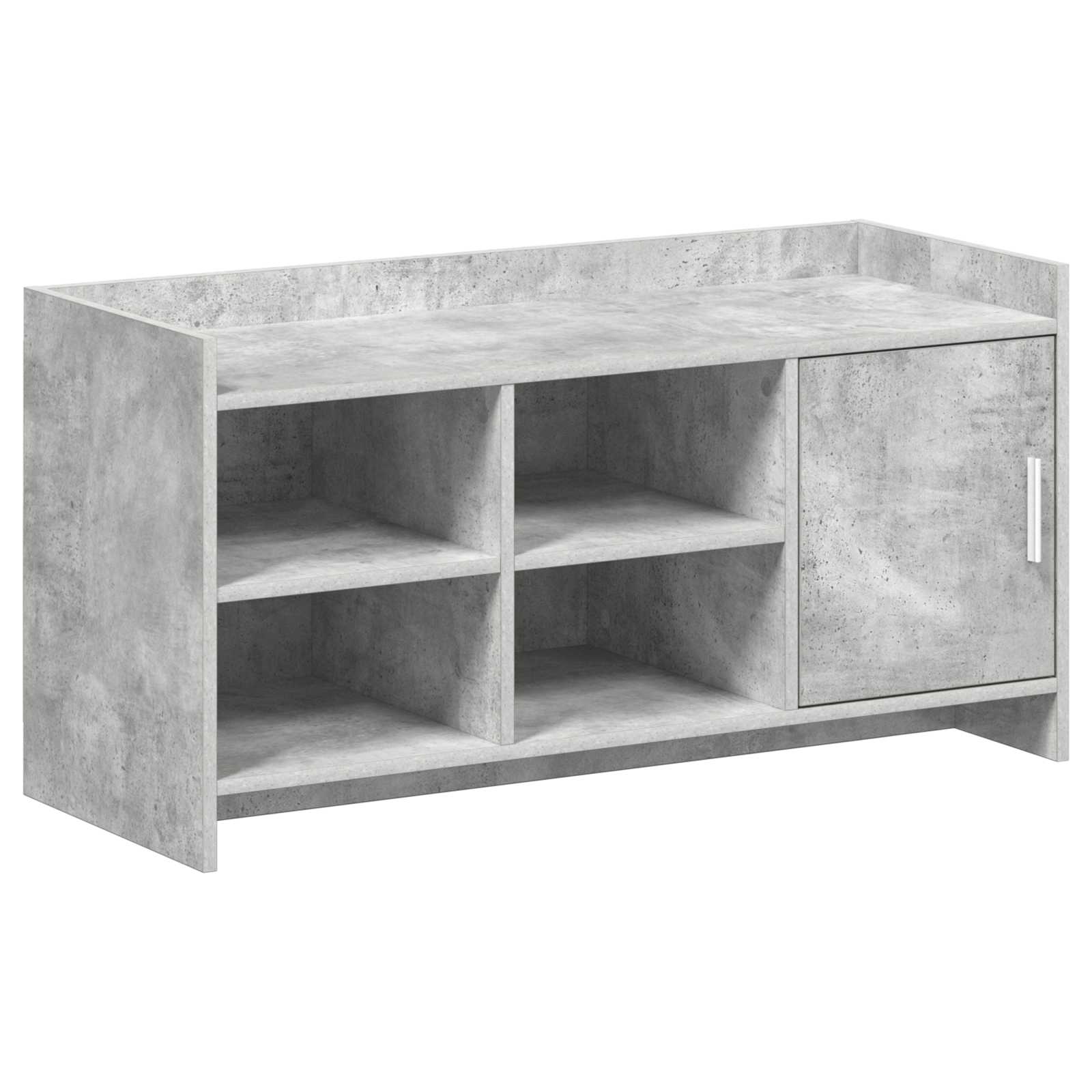 vidaXL Szafka na buty z drzwiami Betonowy szary 100 x 39,5 x 51 cm