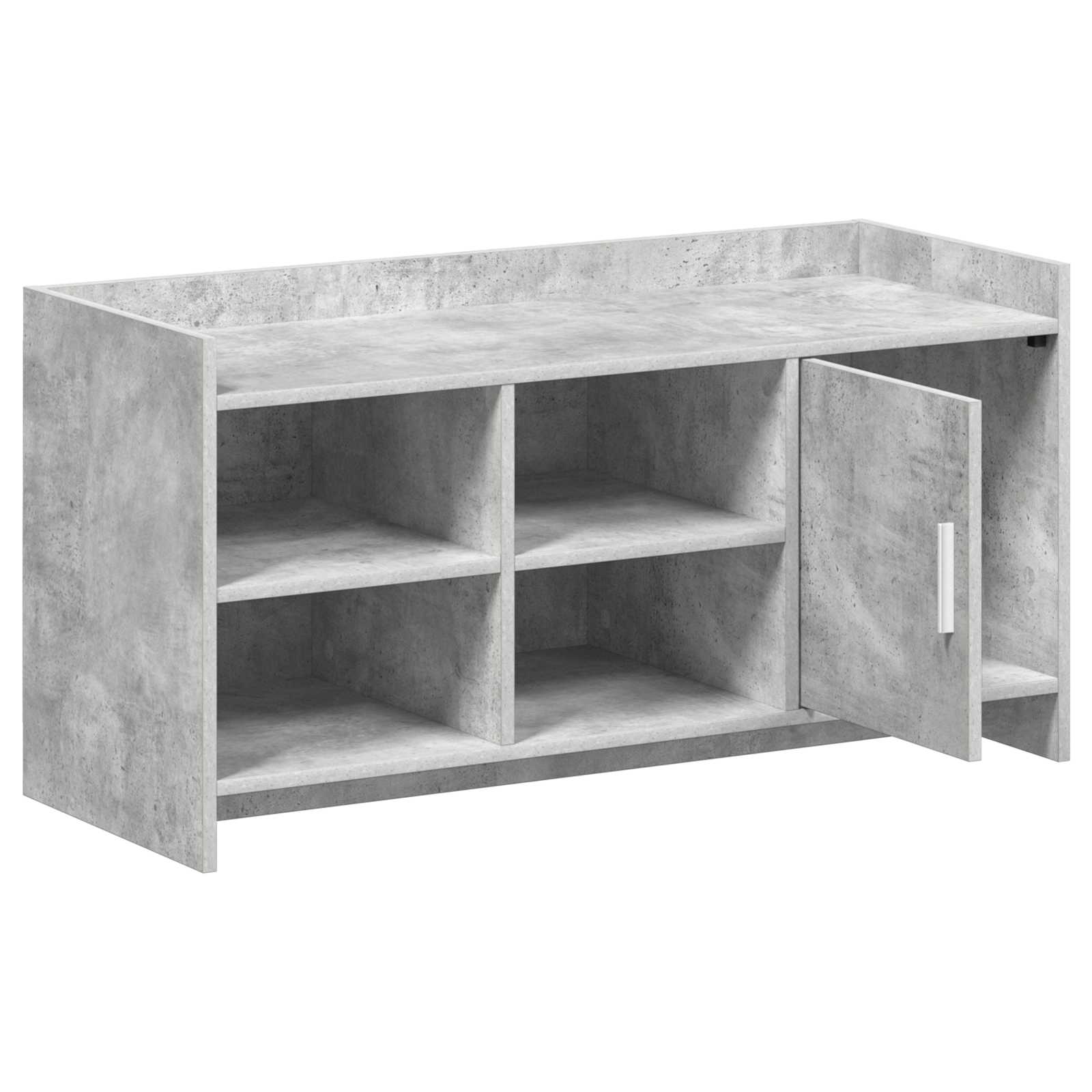 vidaXL Szafka na buty z drzwiami Betonowy szary 100 x 39,5 x 51 cm