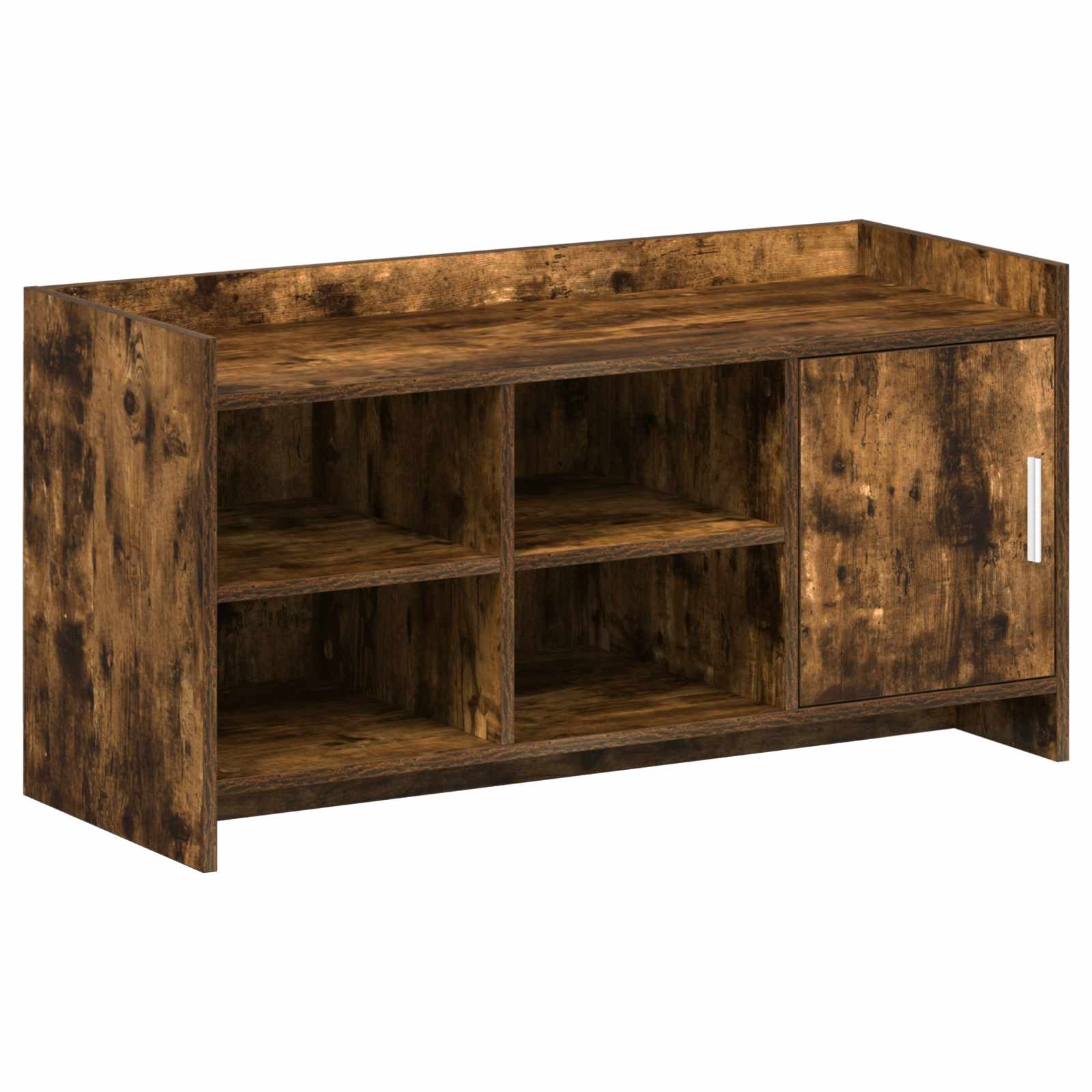 vidaXL Szafka na buty z przechowywaniem Dąb wędzony 100 x 39,5 x 51 cm