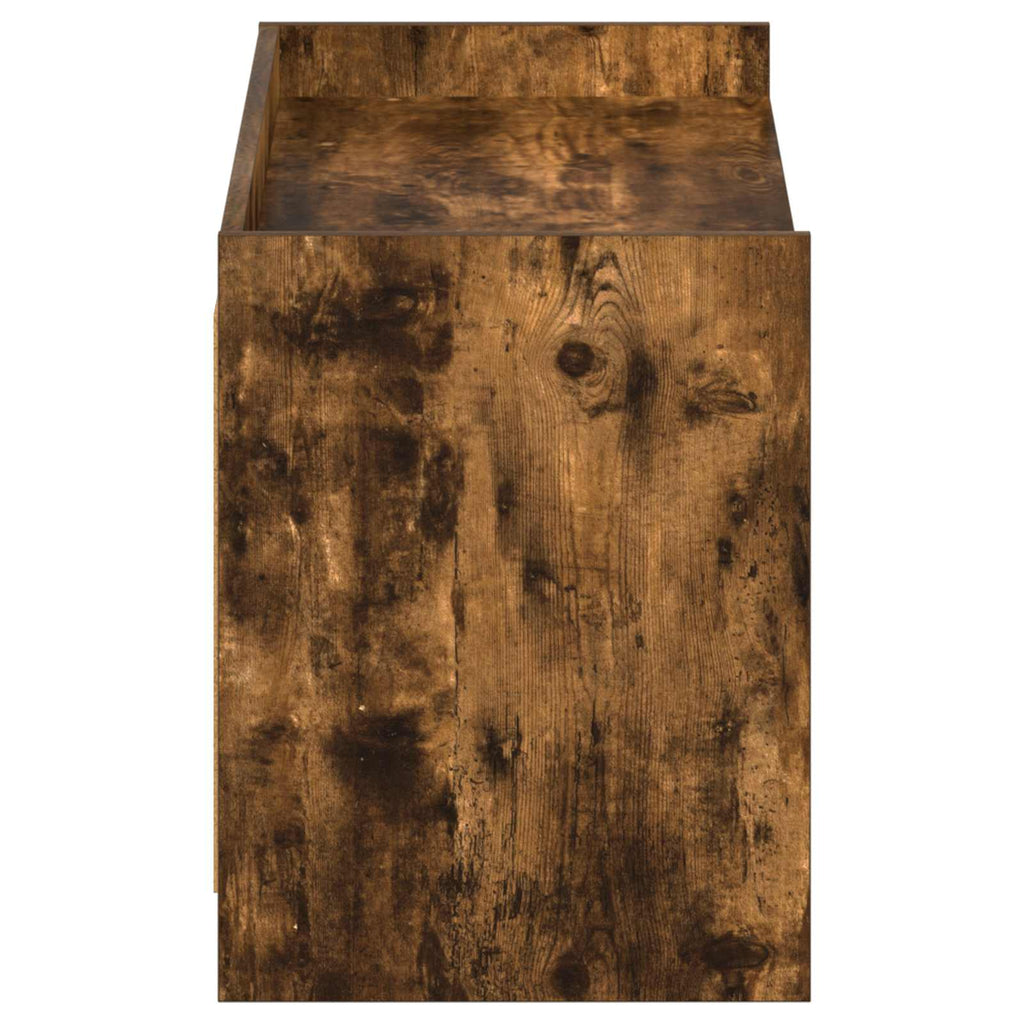 vidaXL Szafka na buty z przechowywaniem Dąb wędzony 100 x 39,5 x 51 cm