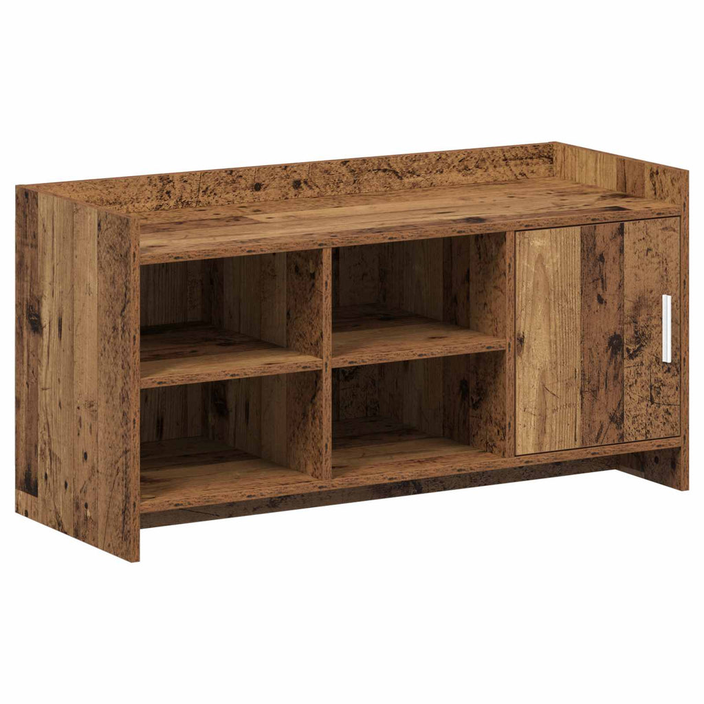 vidaXL Szafka na buty z drzwiami Stare drewno 100 x 39,5 x 51 cm