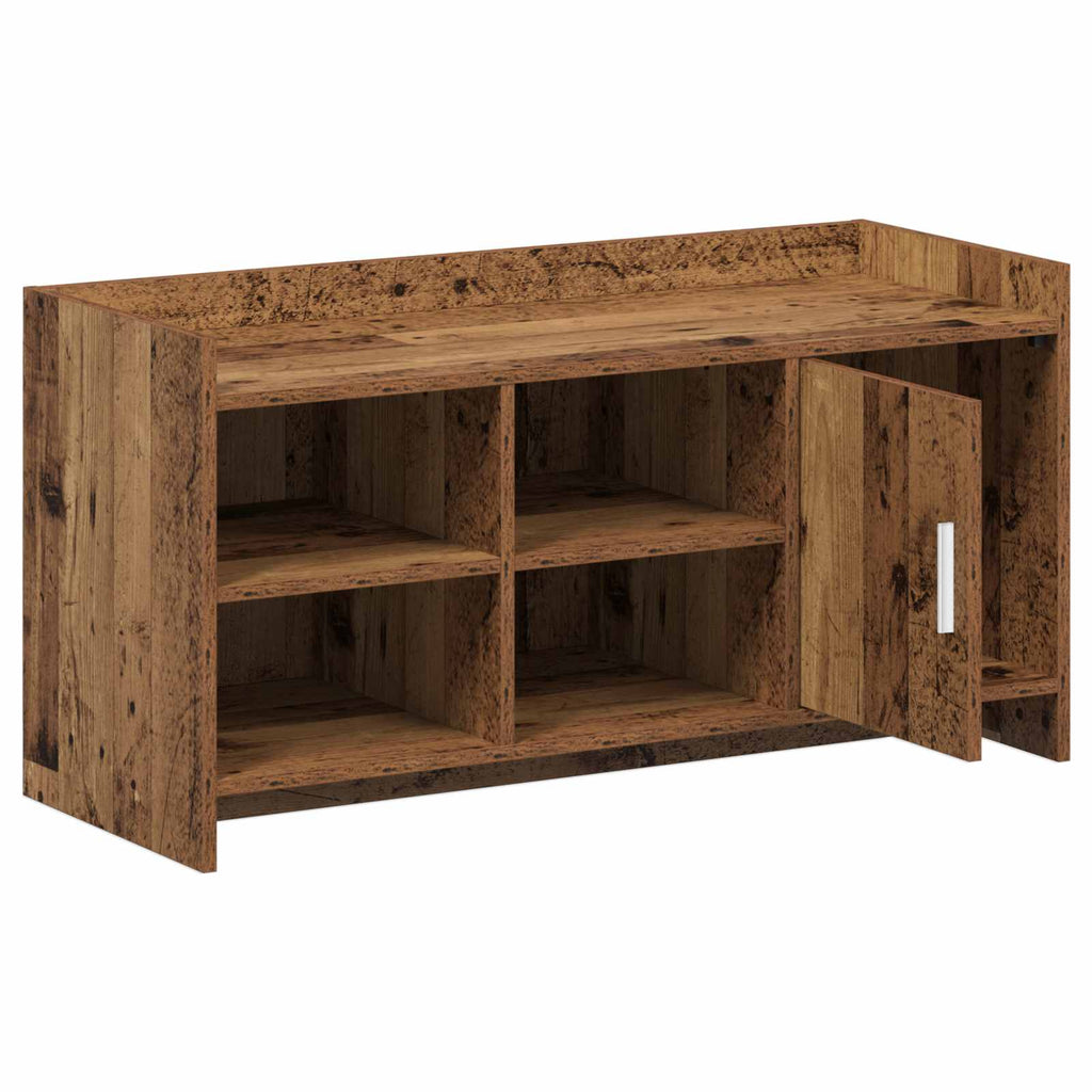 vidaXL Szafka na buty z drzwiami Stare drewno 100 x 39,5 x 51 cm
