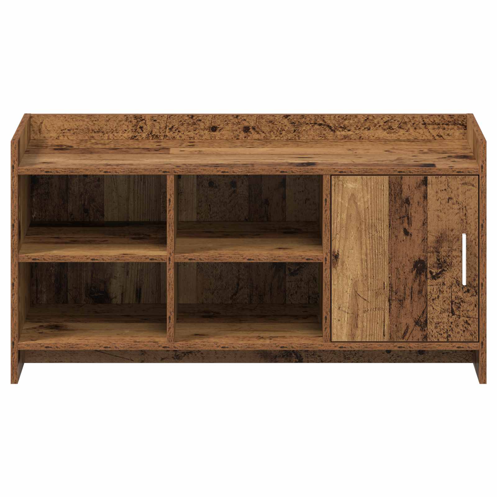 vidaXL Szafka na buty z drzwiami Stare drewno 100 x 39,5 x 51 cm