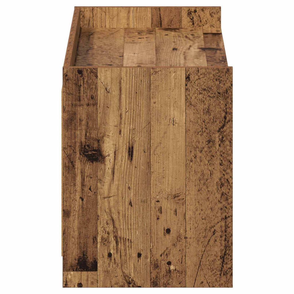 vidaXL Szafka na buty z drzwiami Stare drewno 100 x 39,5 x 51 cm