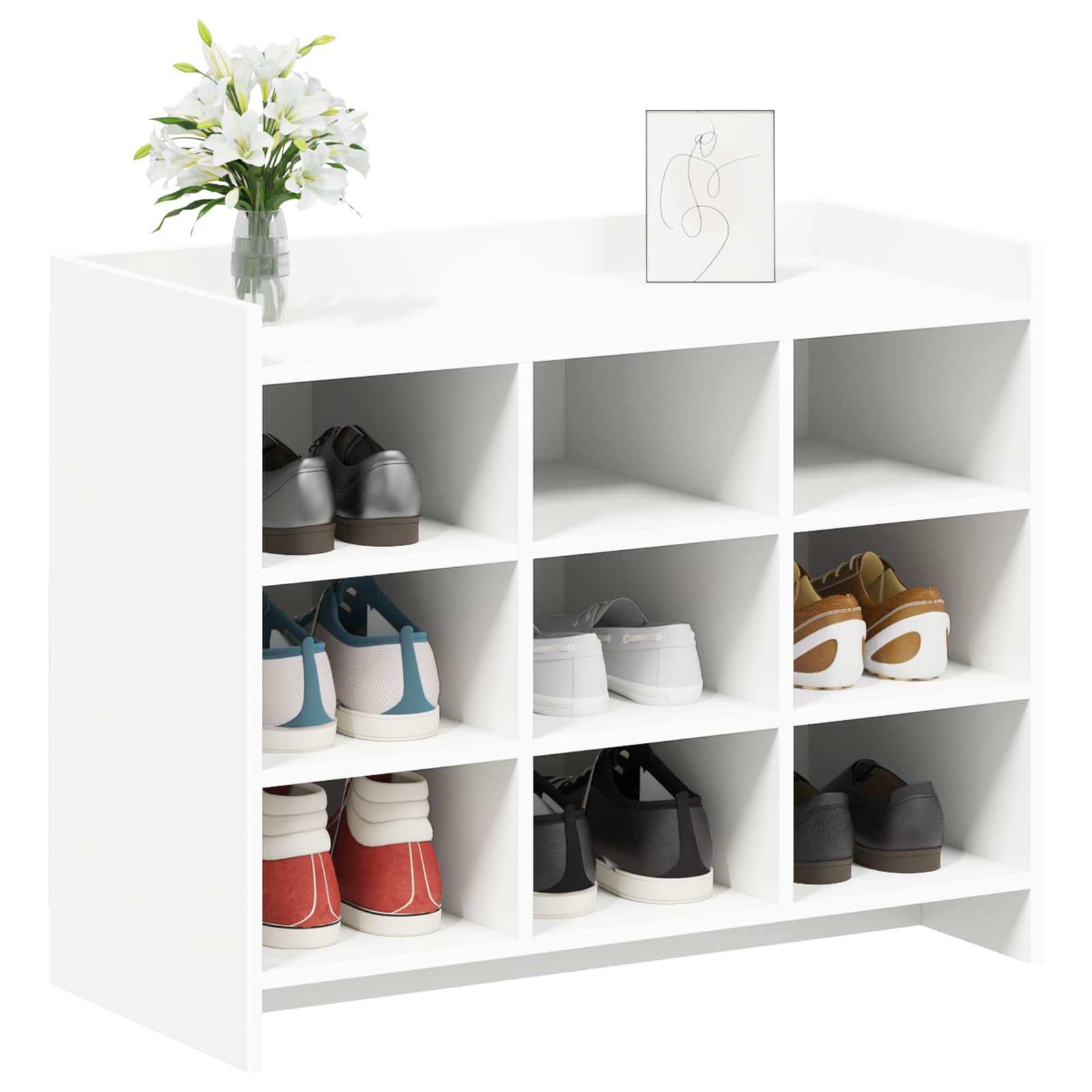 vidaXL Szafka na buty Biały 85 x 39,5 x 70 cm Drewno inżynieryjne