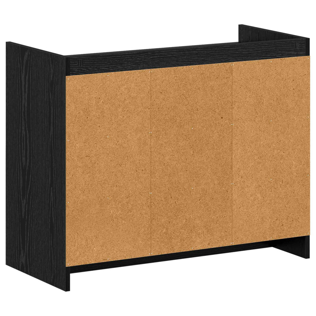vidaXL Szafka na buty Czarny dąb 85 x 39,5 x 70 cm Drewno inżynieryjne