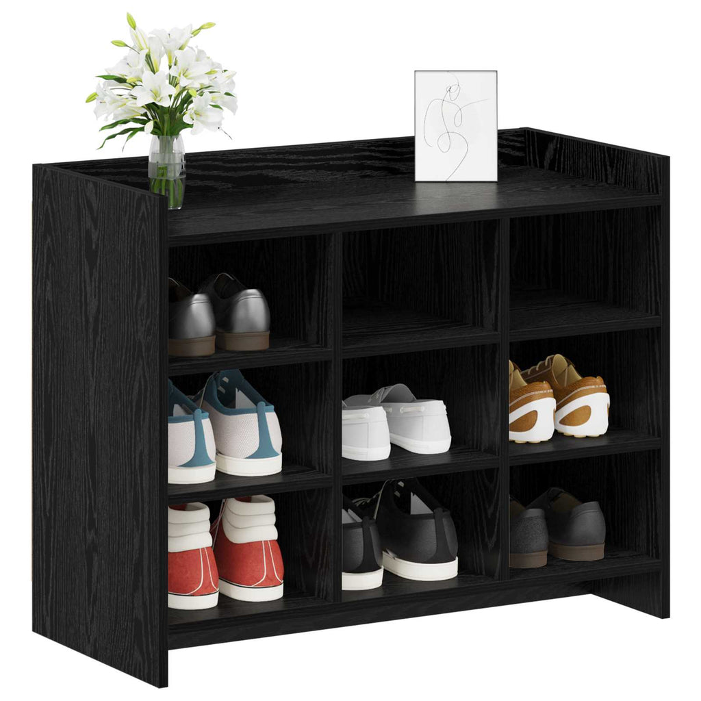 vidaXL Szafka na buty Czarny dąb 85 x 39,5 x 70 cm Drewno inżynieryjne