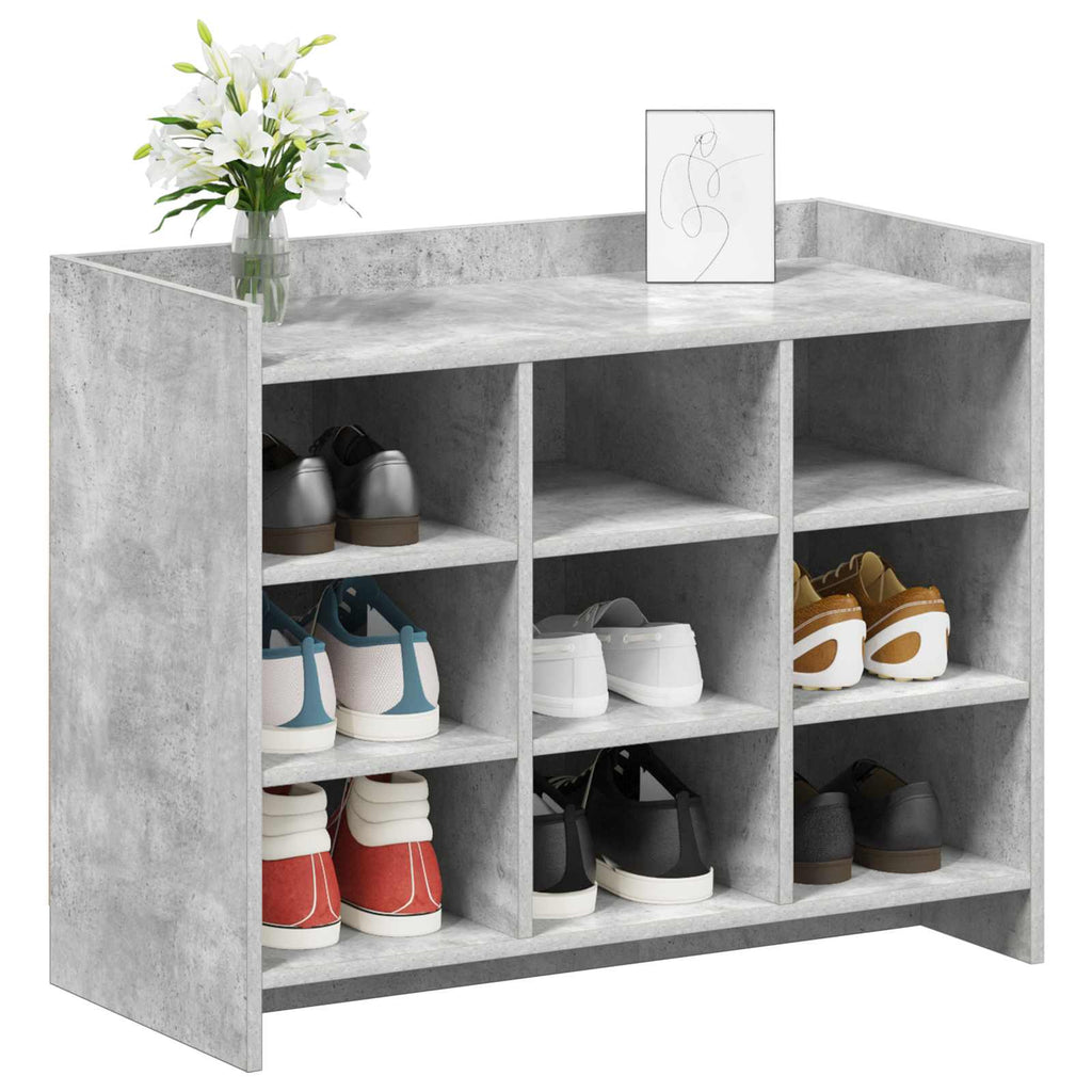 vidaXL Szafka na buty Betonowy szary 85 x 39,5 x 70 cm