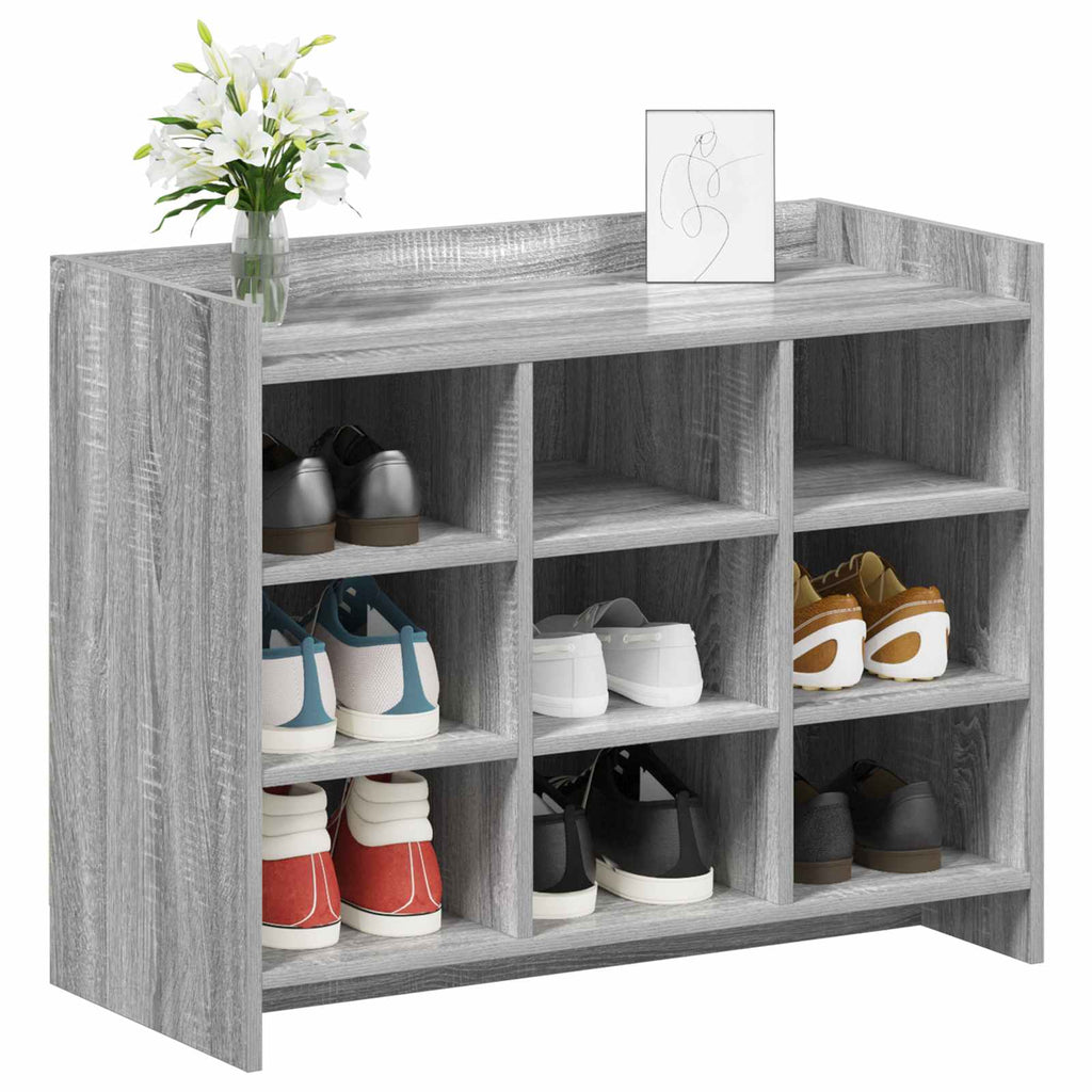 vidaXL Szafka na buty z przechowywaniem Szary Sonoma 85 x 39,5 x 70 cm
