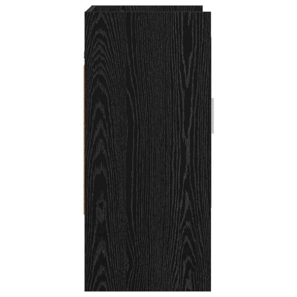 vidaXL Półka ścienna Do montażu na ścianie Czarny dąb 80 x 36 x 80 cm
