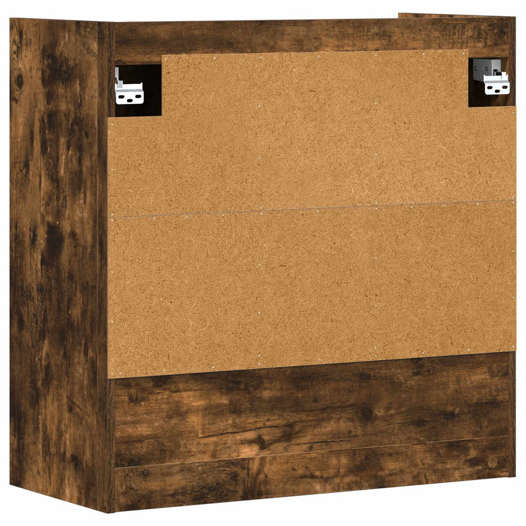 vidaXL Półka ścienna Do montażu na ścianie Dąb wędzony 80 x 36 x 80 cm