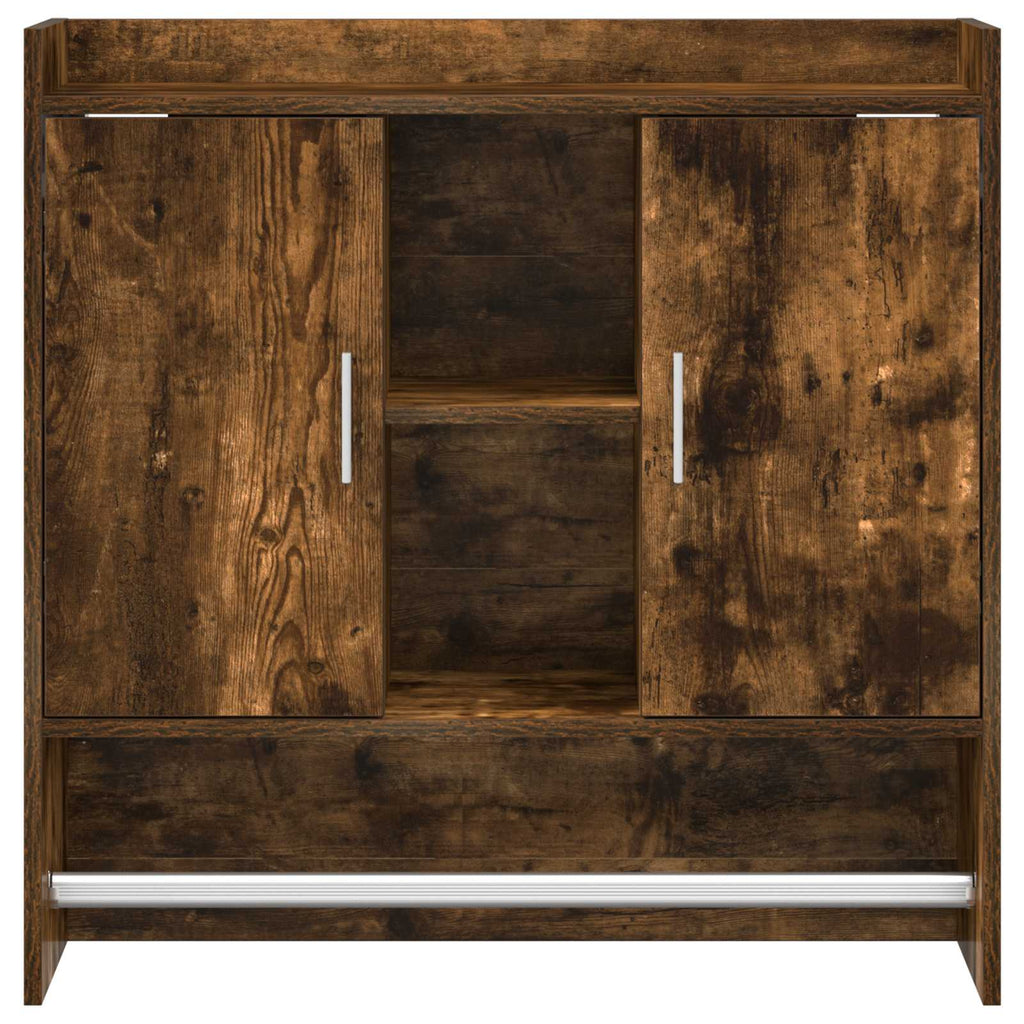 vidaXL Półka ścienna Do montażu na ścianie Dąb wędzony 80 x 36 x 80 cm