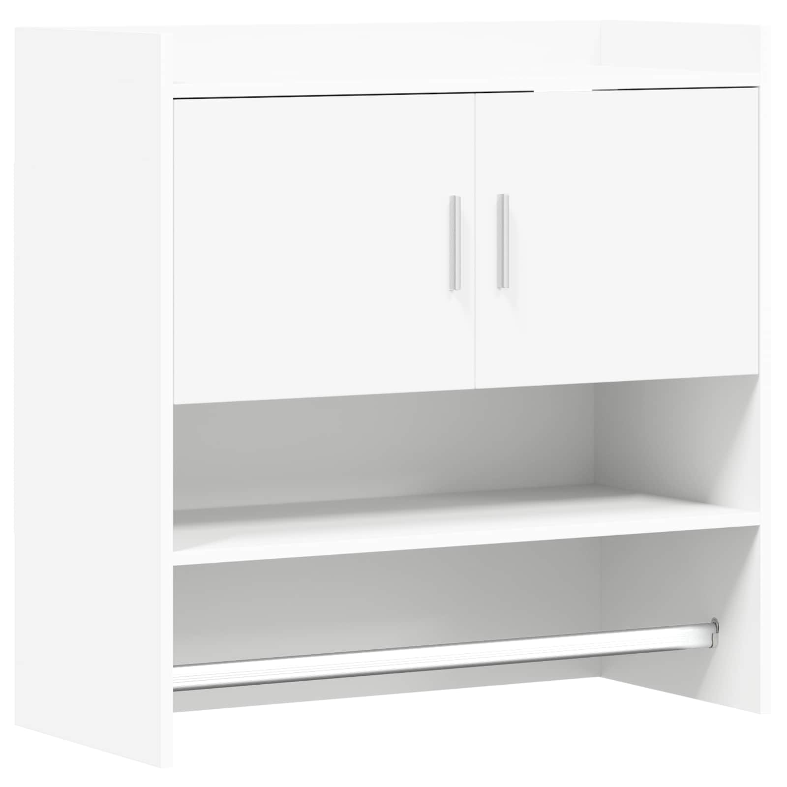 vidaXL Półka ścienna Do montażu na ścianie Biały 80 x 36 x 80 cm