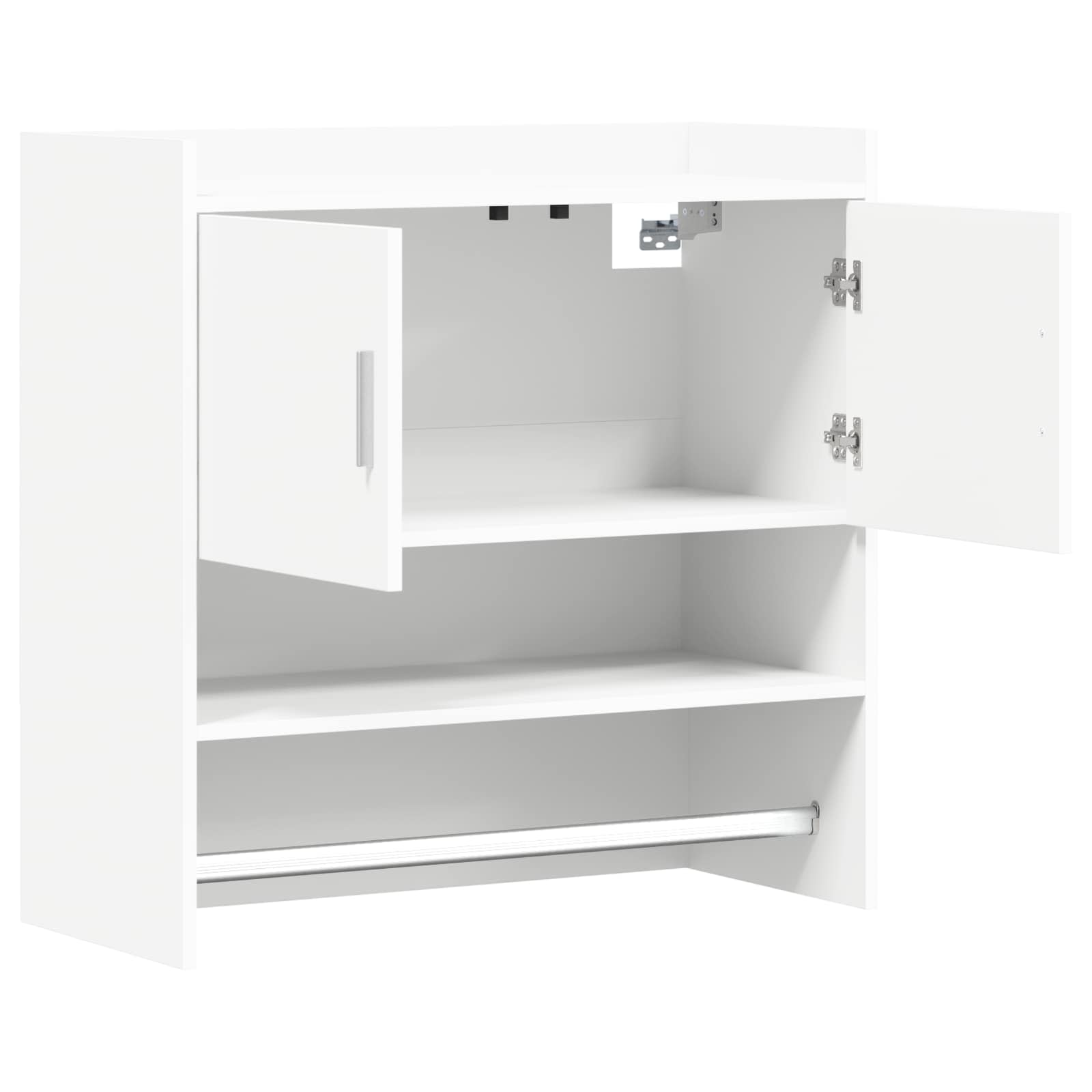 vidaXL Półka ścienna Do montażu na ścianie Biały 80 x 36 x 80 cm