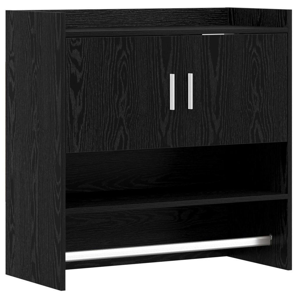 vidaXL Półka ścienna Do montażu na ścianie Czarny dąb 80 x 36 x 80 cm