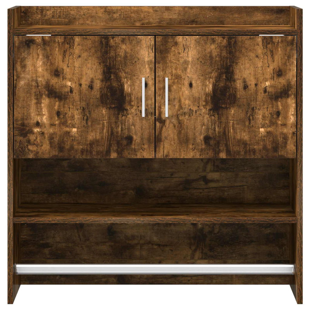 vidaXL Półka ścienna Do montażu na ścianie Dąb wędzony 80 x 36 x 80 cm