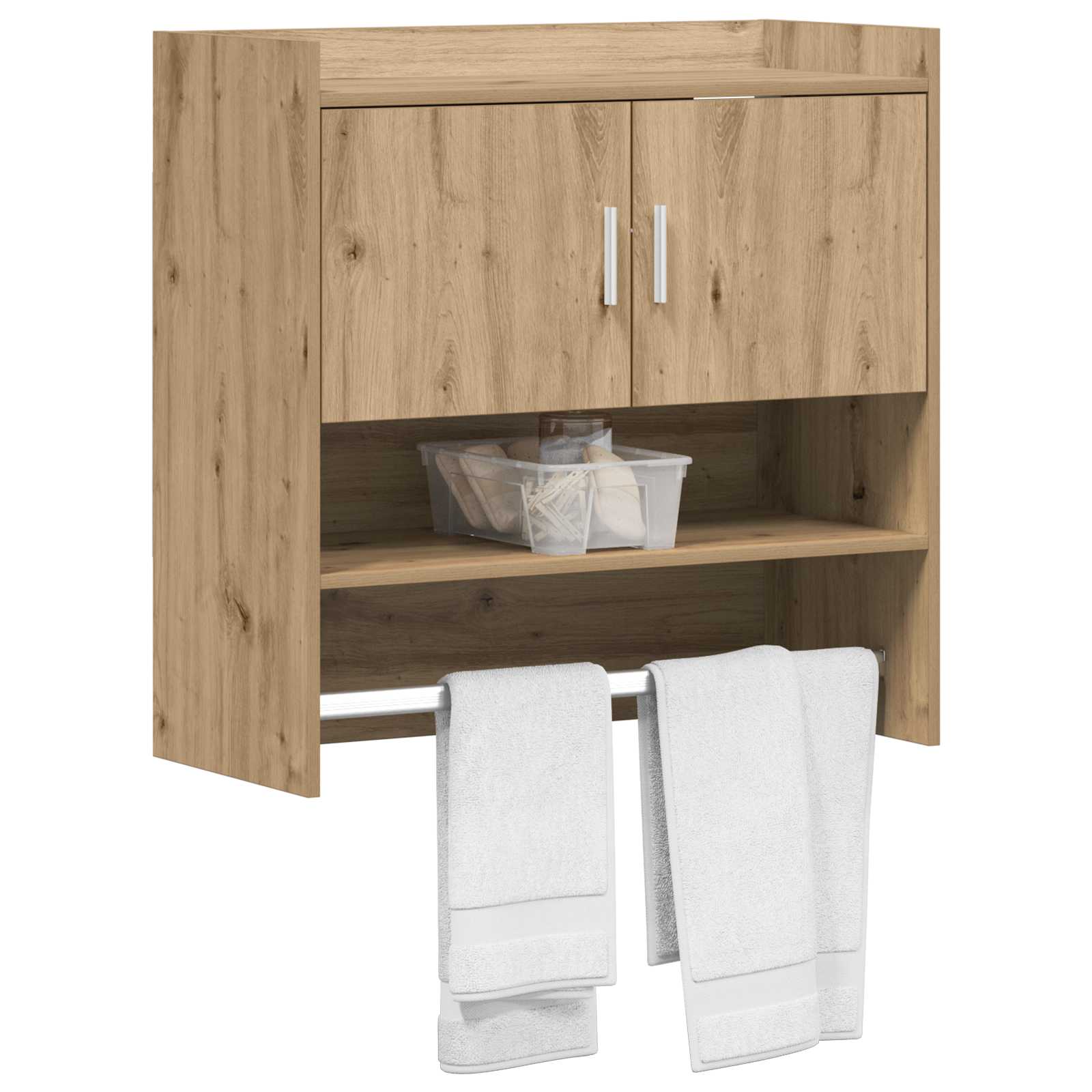 vidaXL Półka ścienna Do montażu na ścianie Dąb artisan 80 x 36 x 80 cm