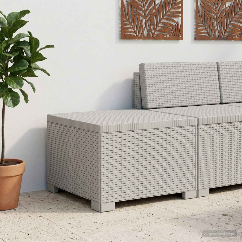 vidaXL Sofa Ogrodowa 1-osobowa w Wyglądzie Rattanowym PP Biały