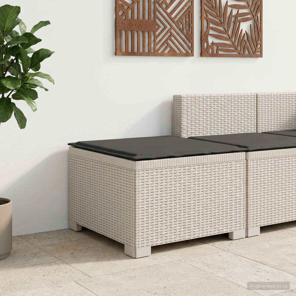 vidaXL Sofa Ogrodowa 1-osobowa z Poduszką w Wyglądzie Rattanowym PP