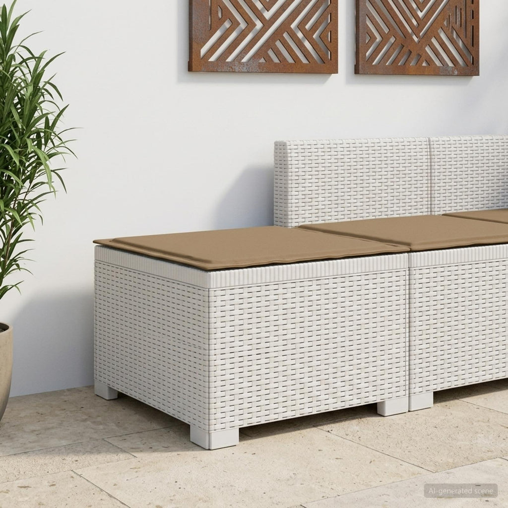 vidaXL Sofa Ogrodowa 1-osobowa z Poduszką w Wyglądzie Rattanowym PP