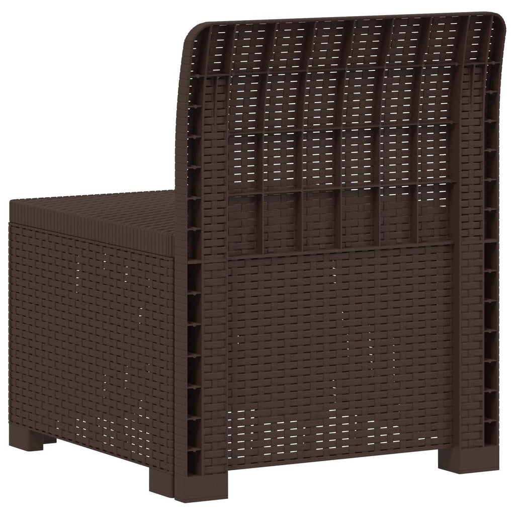 vidaXL Sofa Ogrodowa 1-osobowa w Wyglądzie Rattanowym PP brązowy