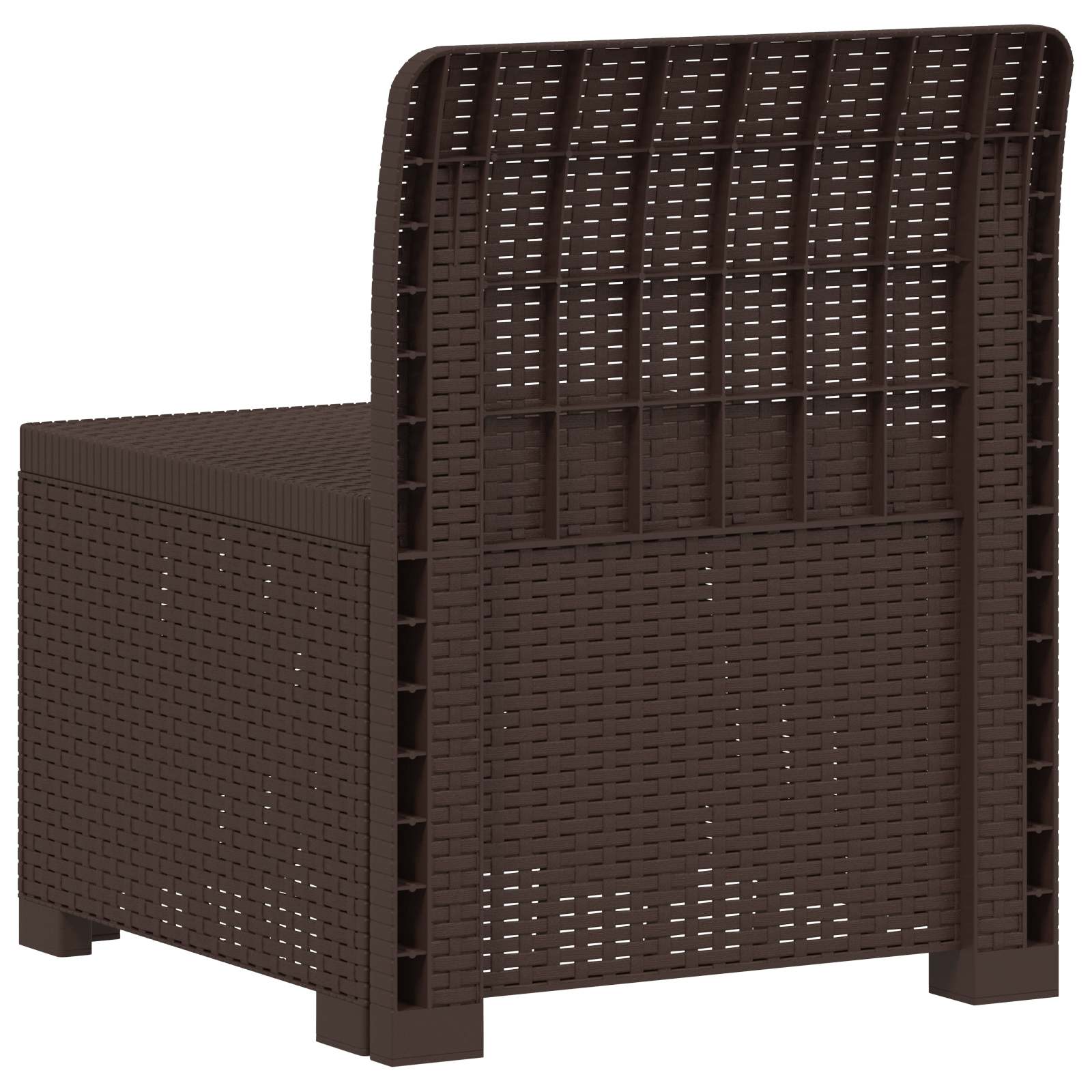 vidaXL Sofa Ogrodowa 1-osobowa w Wyglądzie Rattanowym PP brązowy
