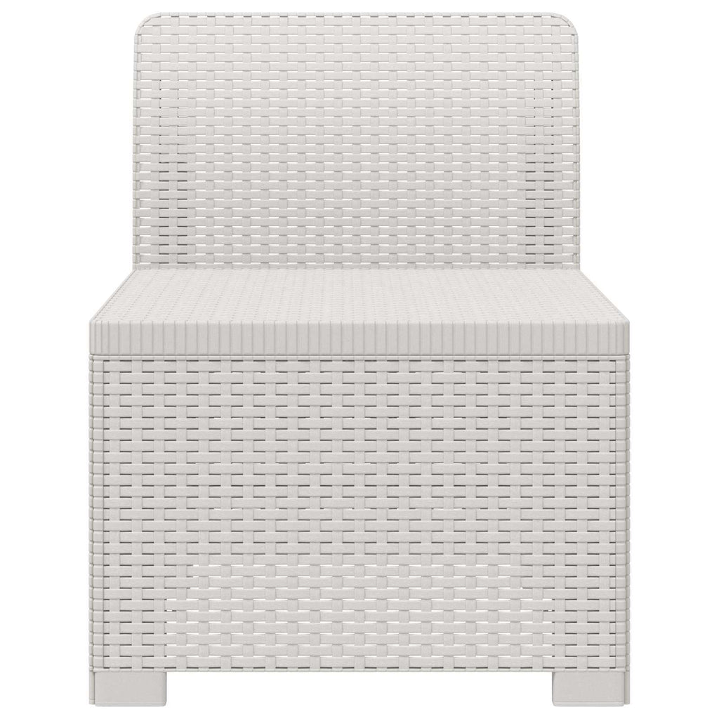 vidaXL Sofa Ogrodowa 1-osobowa w Wyglądzie Rattanowym PP Biały